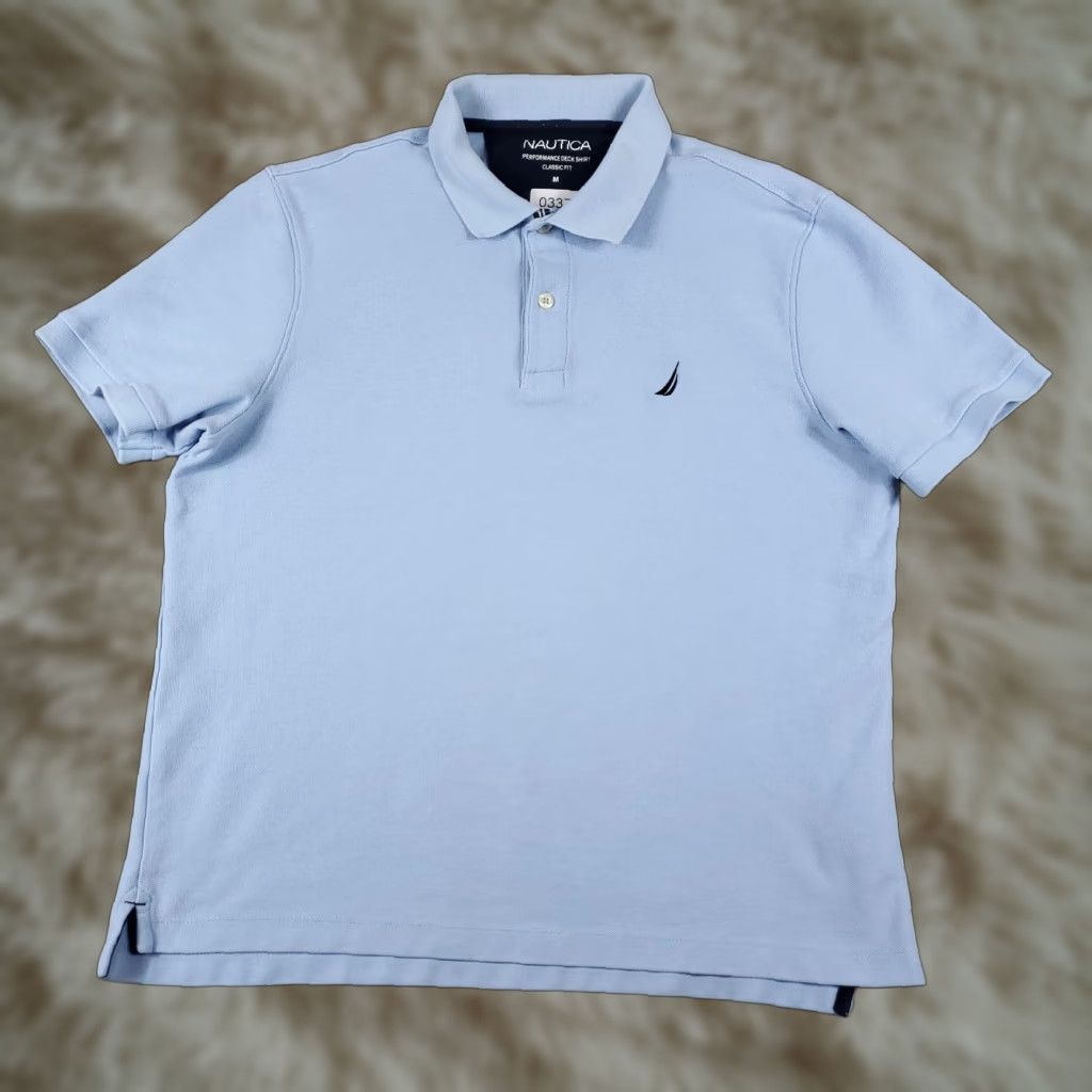 Nautica VINTAGE Nautica Polo Shirt Men Size Medium Blue Casual Short Sleeve Mens Size US M / EU 48-50 / 2 - 1 Thumbnail