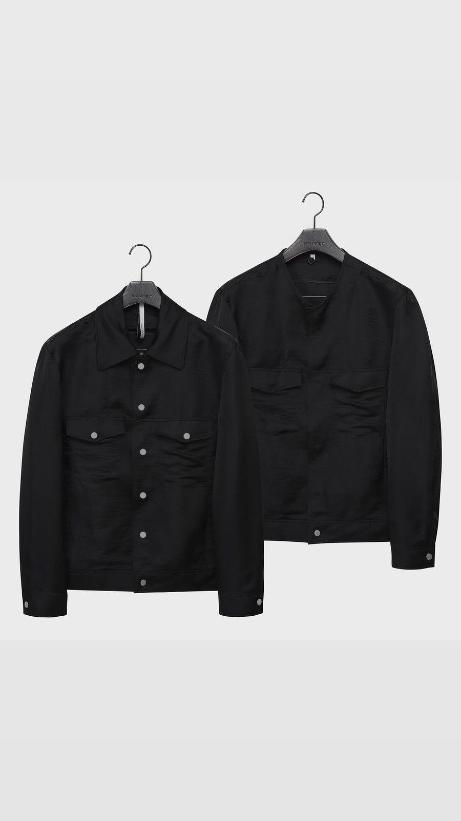 Beams Plus Noirer Silk Trucker Jacket Black Size US L / EU 52-54 / 3 - 12 Thumbnail