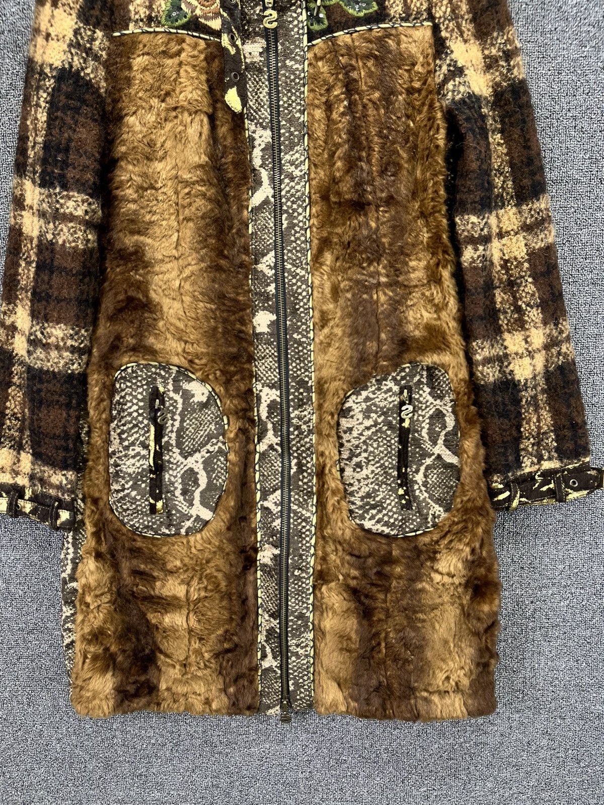 Desigual Vintage Desigual Cobra Wool Long Jacket Size XS / US 0-2 / IT 36-38 - 4 Thumbnail