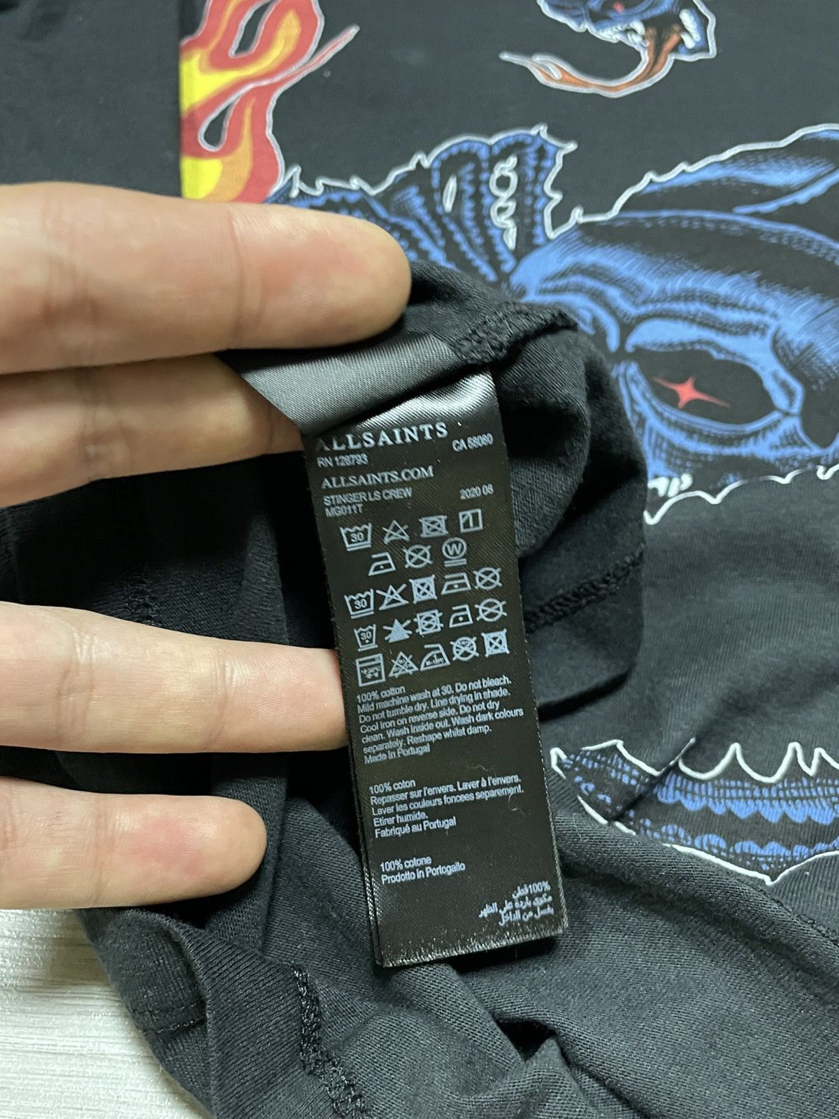 Allsaints All saints long sleeve with scorpion logo skull fire Size US M / EU 48-50 / 2 - 9 Thumbnail