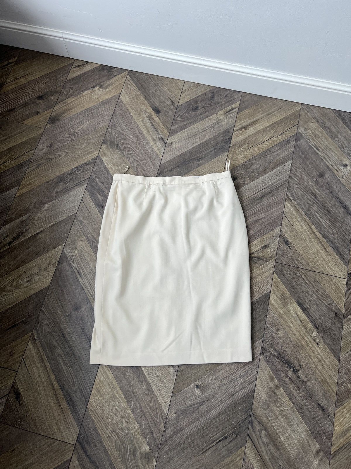 Vintage ESCADA Cream White Pencil Skirt Elegant Office Wear