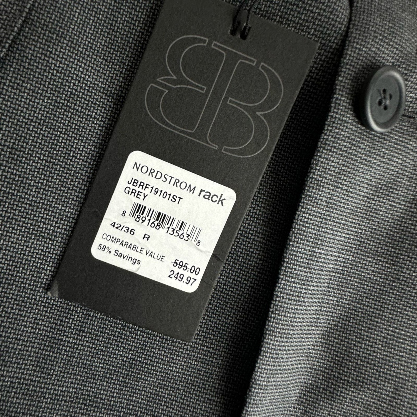 Other JB Britches Mens 42R Logan Gray Wool Sport Coat Blazer Size 42R - 12 Thumbnail