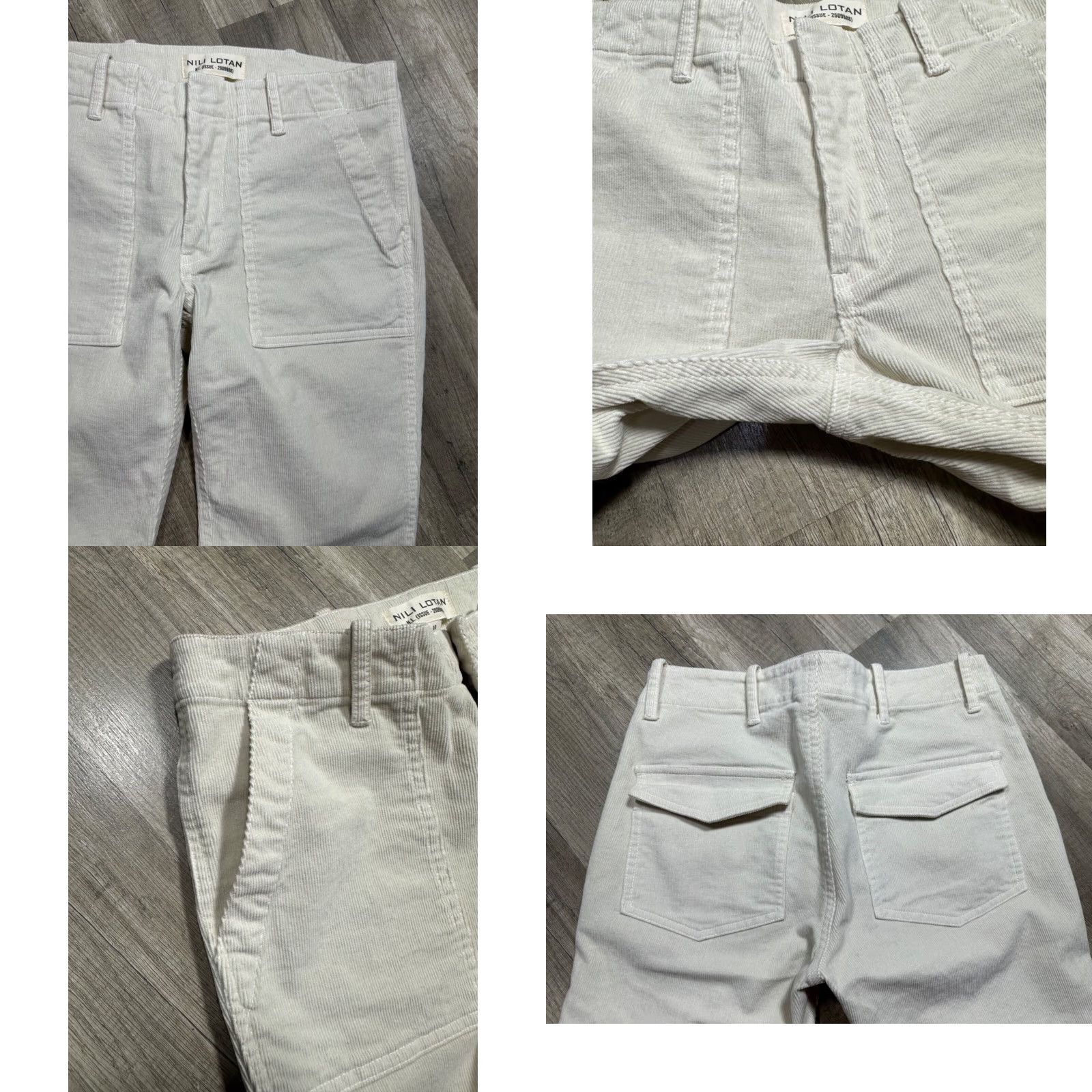 Nili Lotan Nili Lotan Jenna Pant Corduroy Ivory 00 Women Size 24" / US 00 / IT 34 - 8 Thumbnail