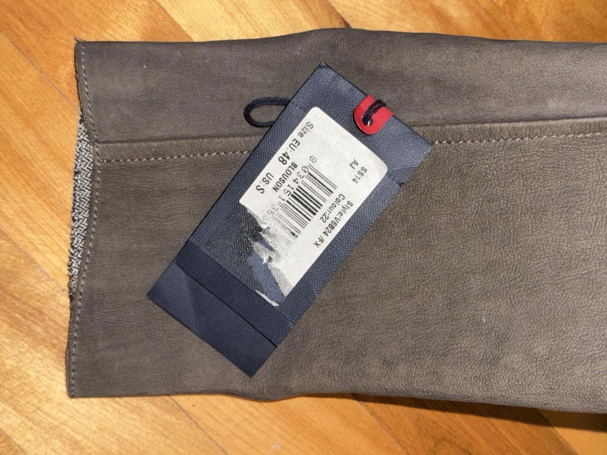 Armani Armani Jeans Leather Bomber Jacket Grey Small Size US S / EU 44-46 / 1 - 18 Thumbnail