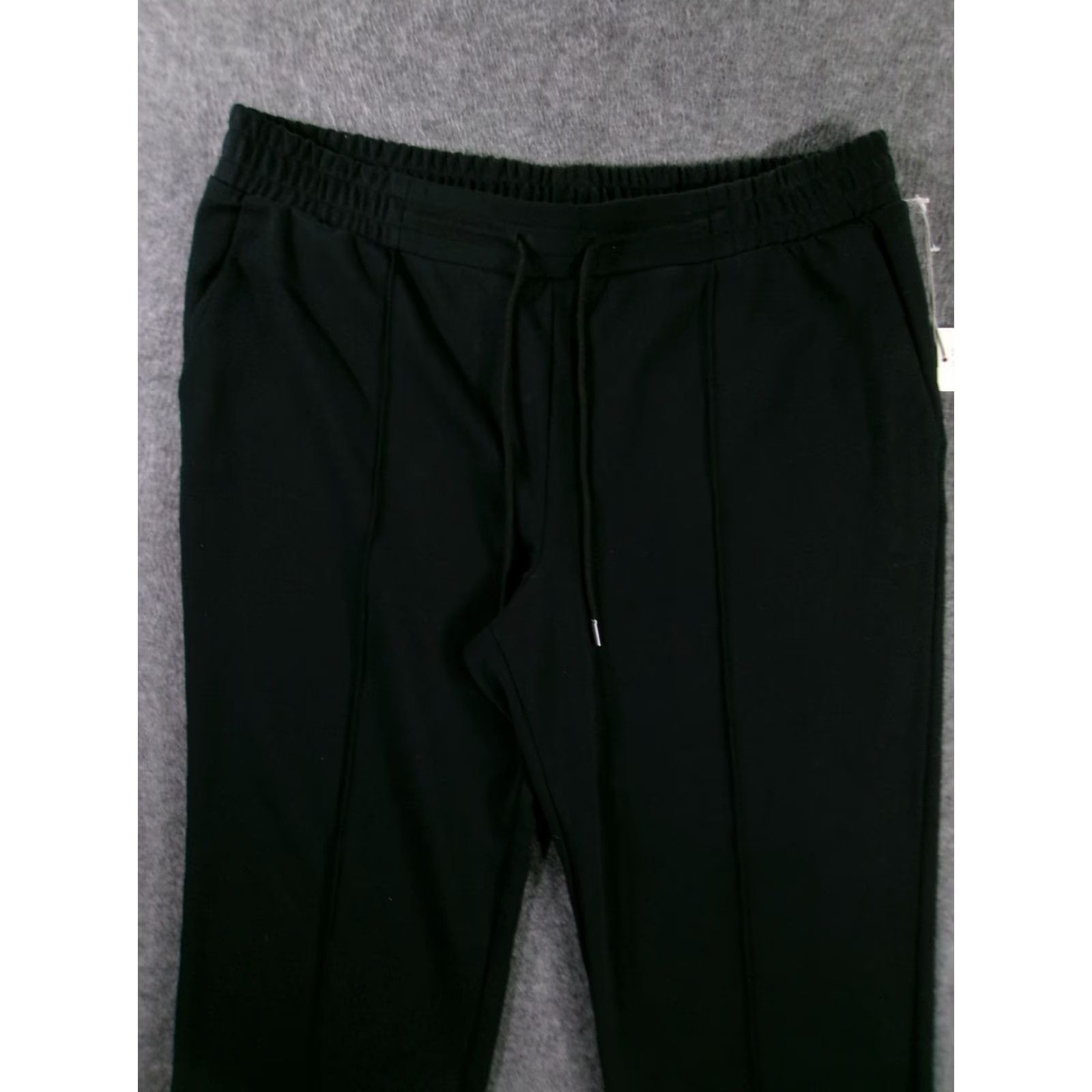 Vintage A New Day Pants Womens XL Black Pull On Jogger Tapered Front Crease Drawstring Size 40" / US 18 - 2 Thumbnail