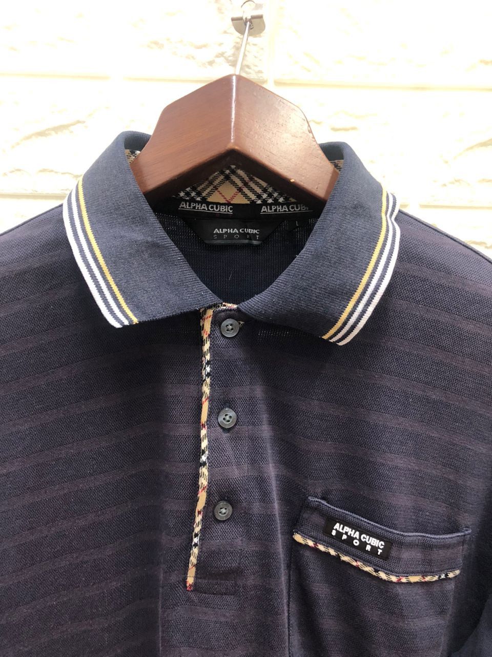 Vintage vintage alpha cubic team long sleave polo Size US L / EU 52-54 / 3 - 3 Thumbnail