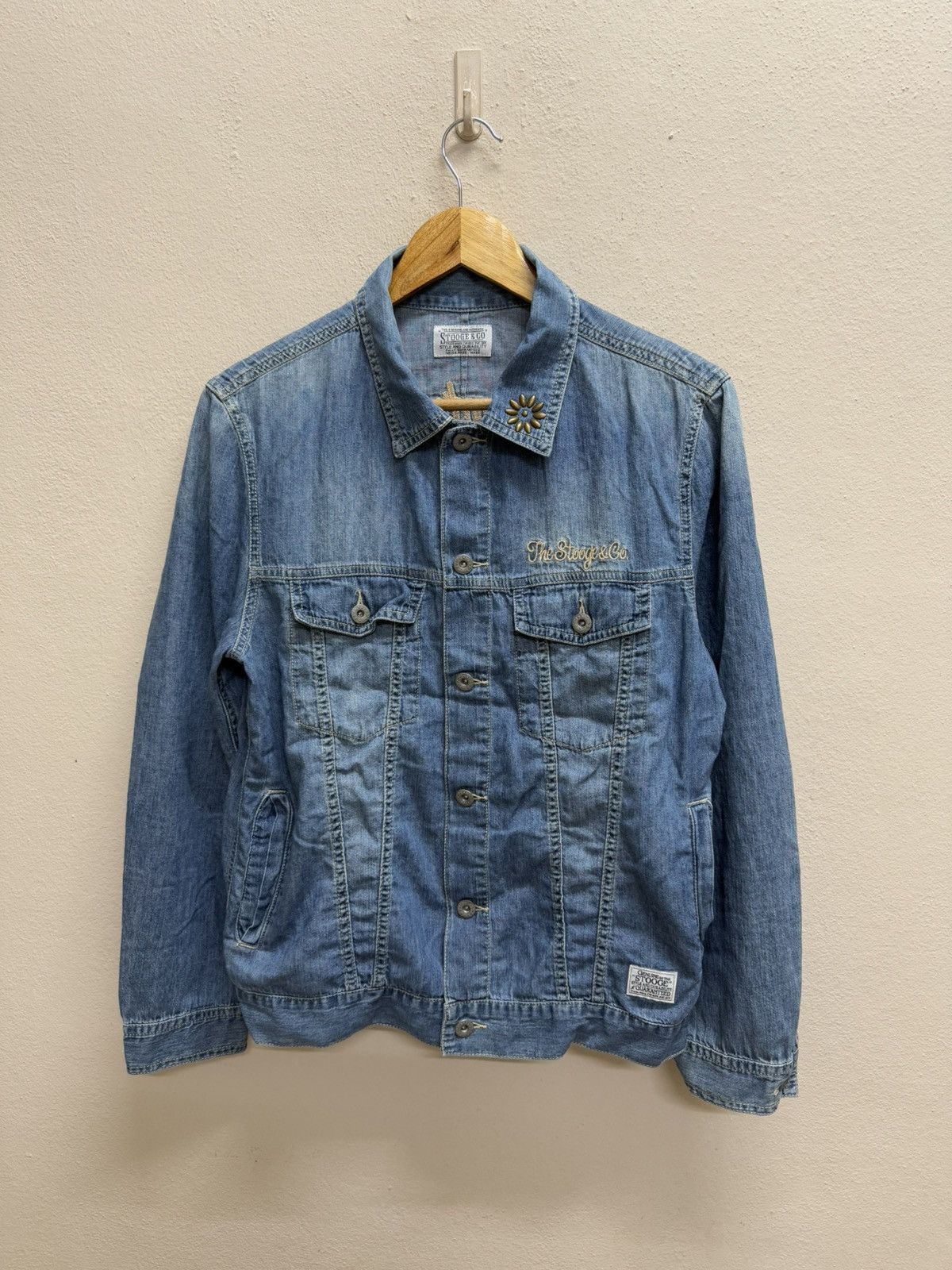 Japanese Brand Stooge & Co Union Made Button Chambray Denim Jacket Size US S / EU 44-46 / 1 - 19 Thumbnail