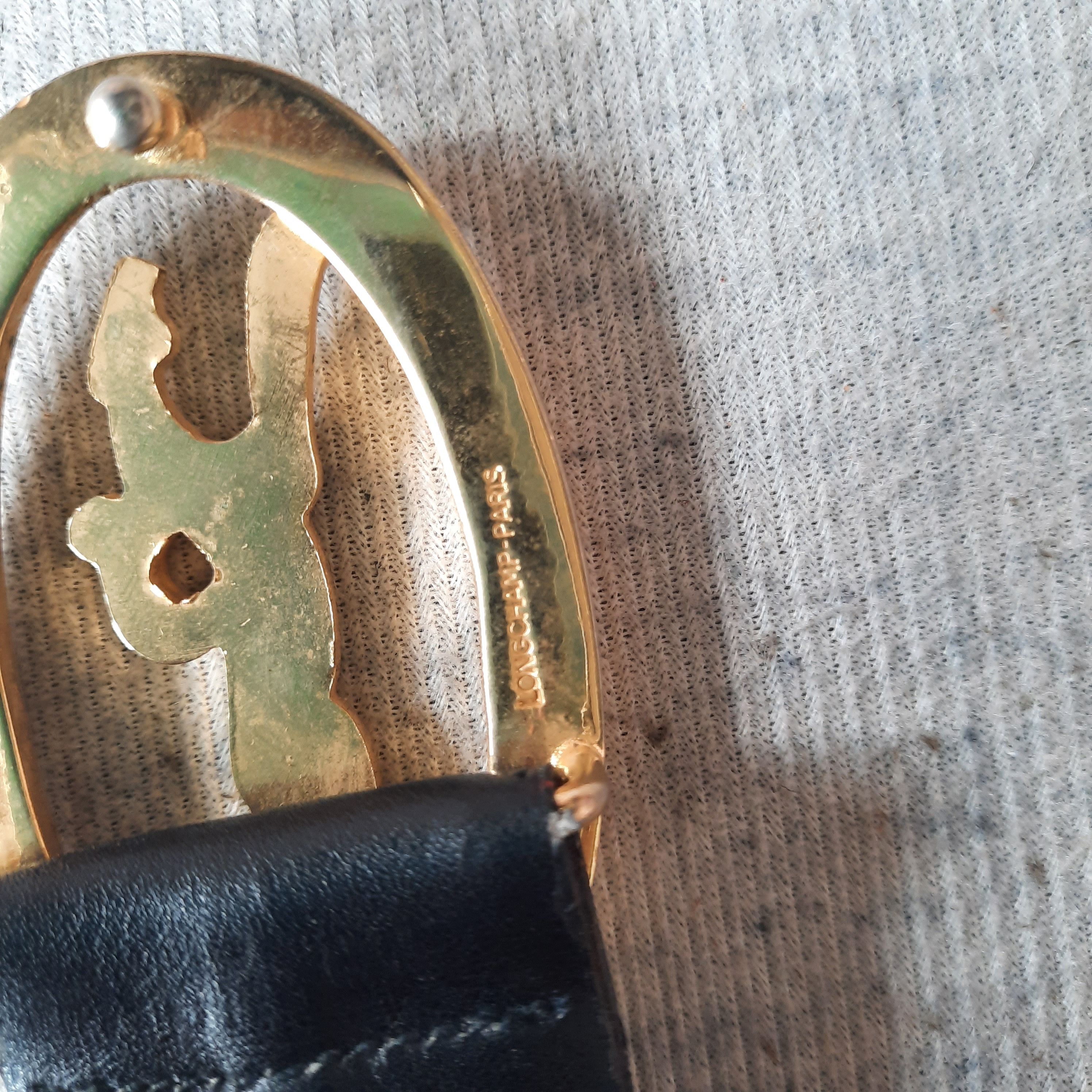 Longchamp 🐎 Vintage 80s longchamp big logo buckle belt Size ONE SIZE - 6 Thumbnail
