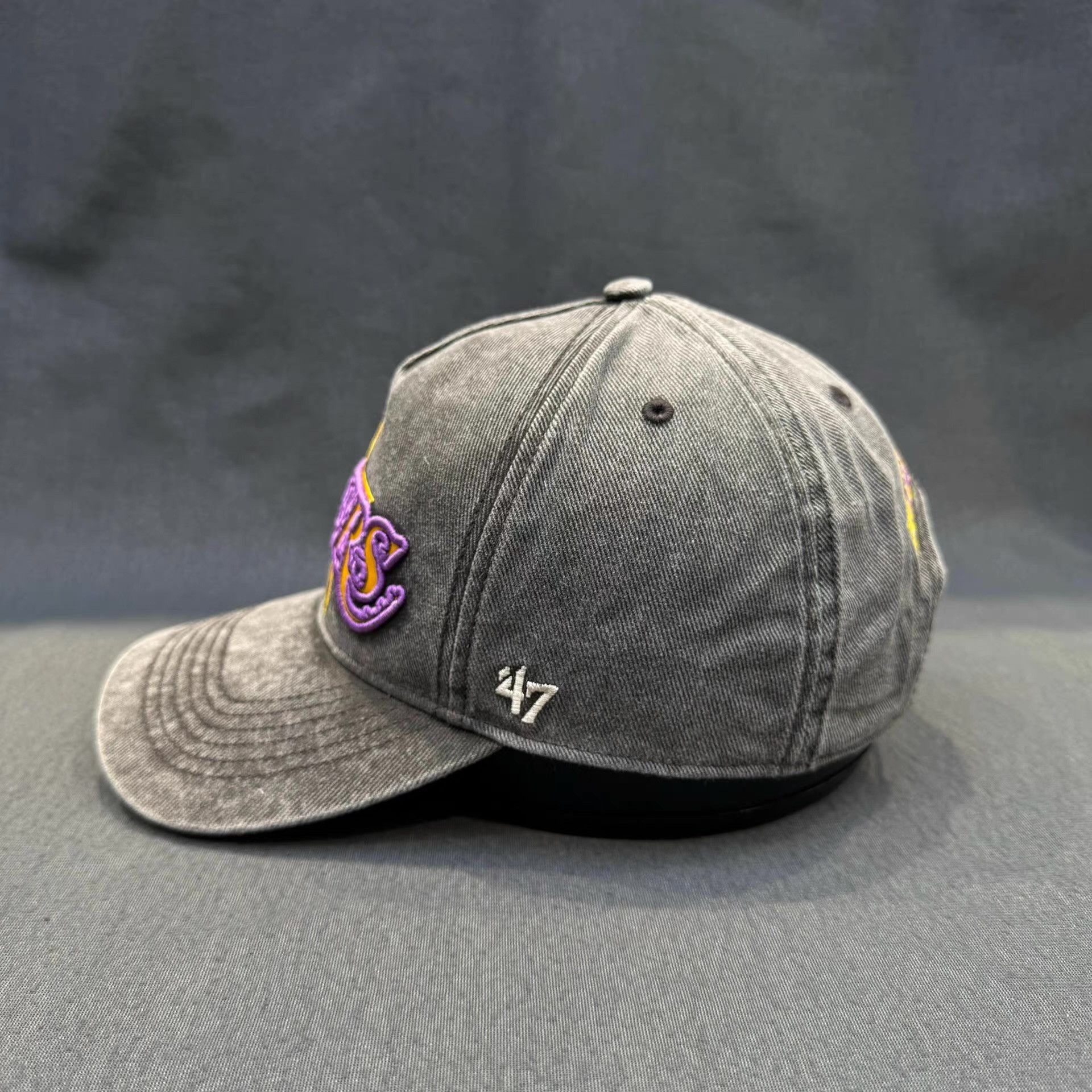 47 Brand 47Brand x NBA Lakers Washed Curved Brim Hat Q5 Size ONE SIZE - 3 Thumbnail