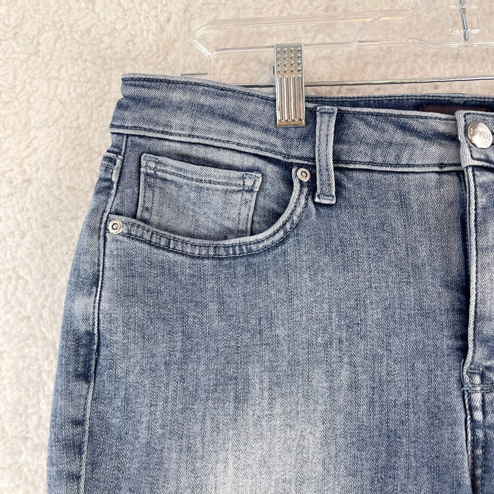 NYDJ NYDJ Jeans Womens Size 6 Blue Denim Ankle Zip Straight Crop Mid-Rise Casual Size 28" / US 6 / IT 42 - 4 Thumbnail