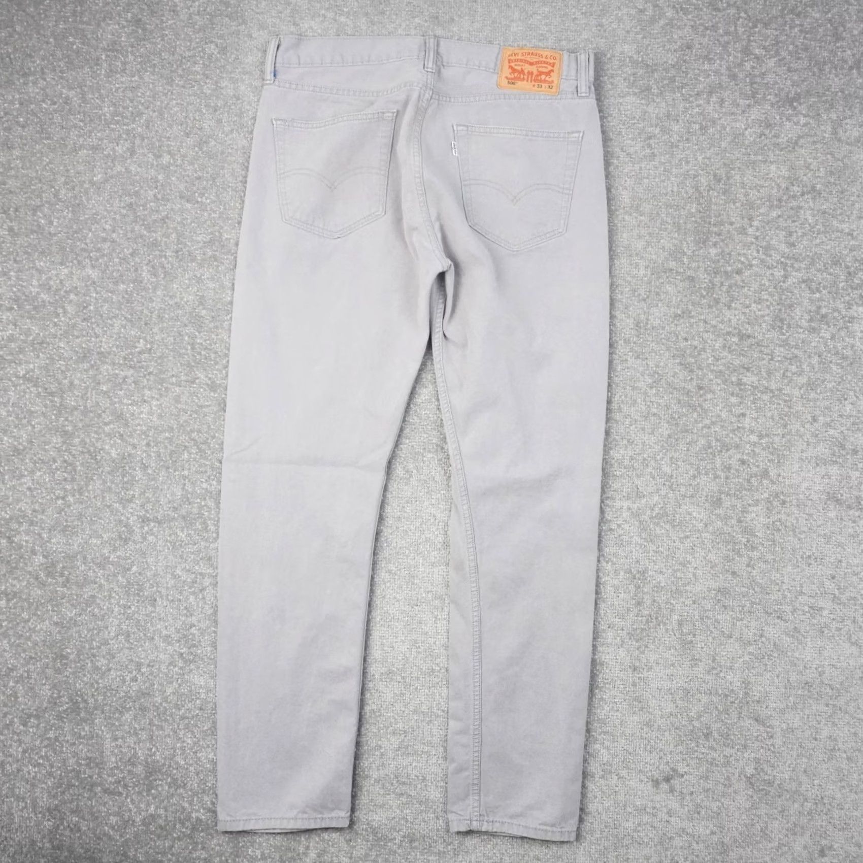 Levi's Levi's 508 Slim Tapered Leg Mens 33x32 Gray Pants Size US 33 - 2 Thumbnail