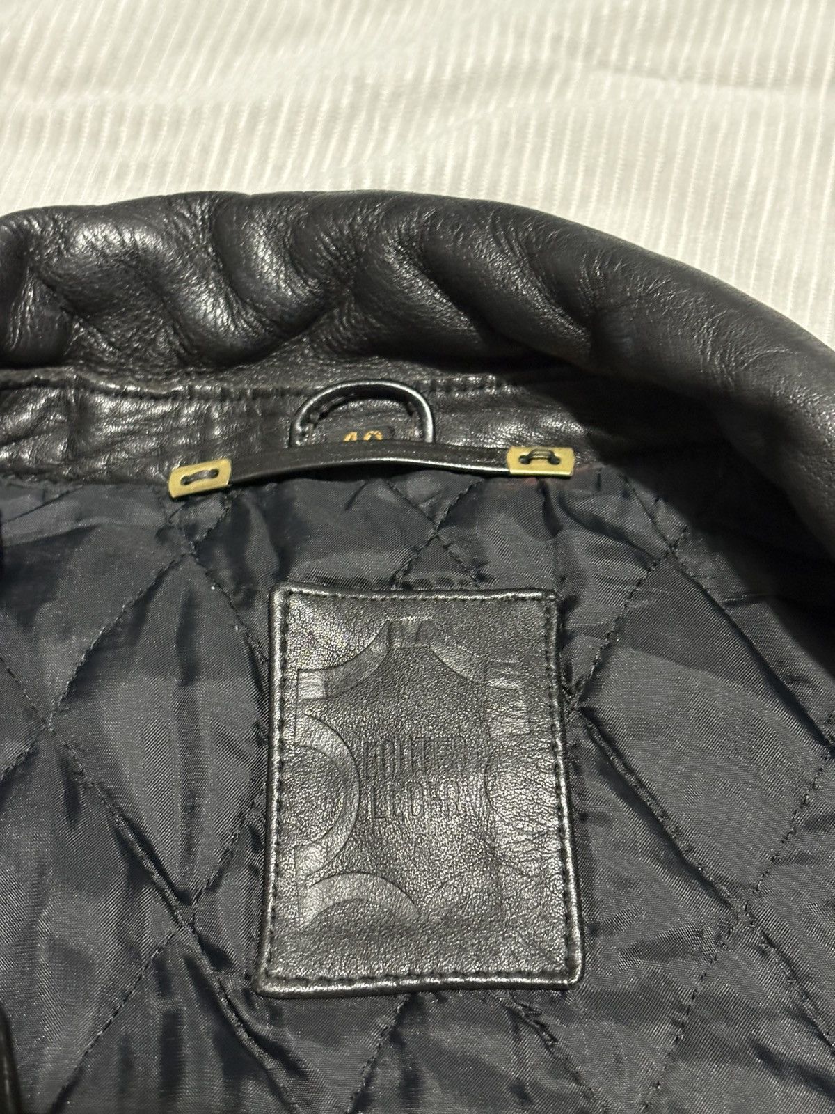Vintage Vintage German Leather Motorcycle Jacket Etches Leder padded Size US S / EU 44-46 / 1 - 14 Thumbnail