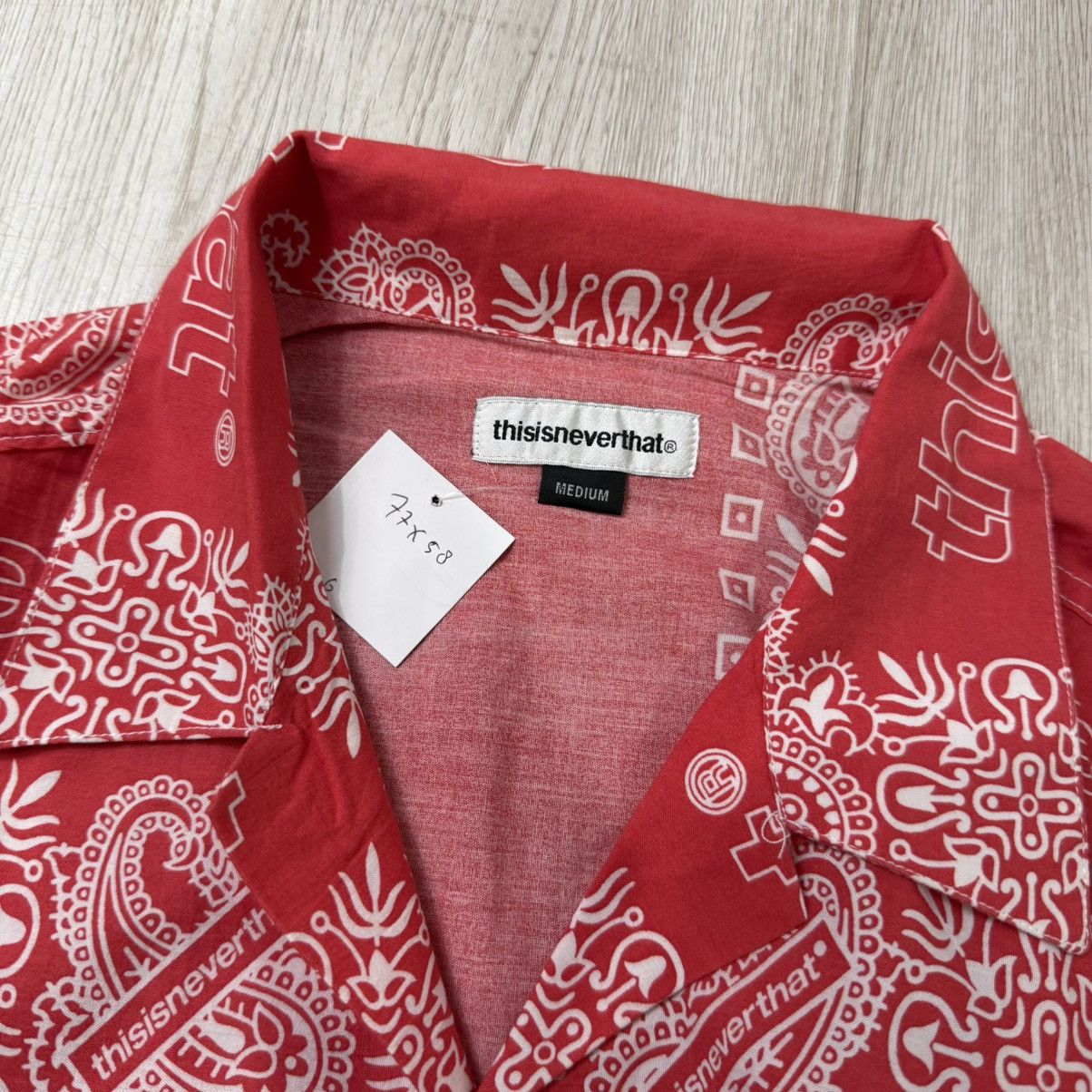 thisisneverthat RARE💥Thisisneverthat paisley open collar button shirt red Size US L / EU 52-54 / 3 - 6 Thumbnail