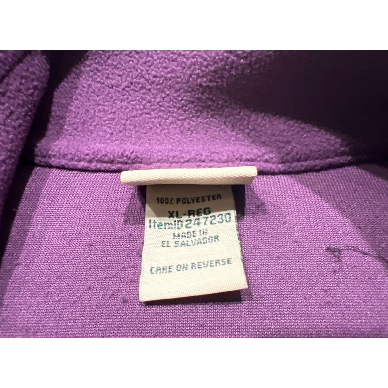 Vintage LL Bean Women Sweater XL Purple Full Zip Fleece Womens Size XL / US 12-14 / IT 48-50 - 7 Thumbnail