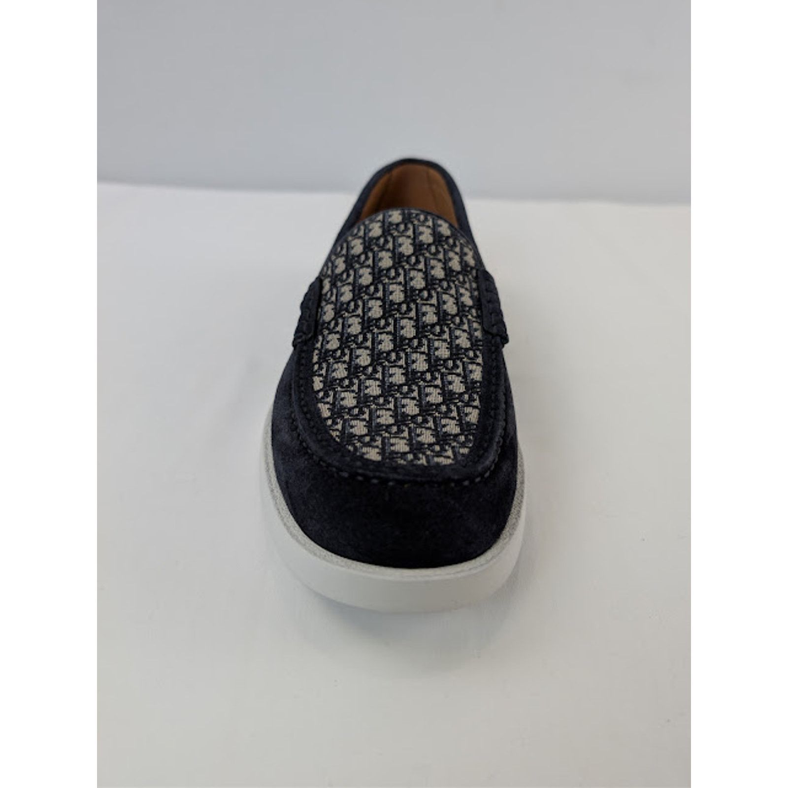 Dior o1rshd1 Granville Clean Smooth Loafer Boots in Blue / Beige Size US 12 / EU 45 - 14 Thumbnail