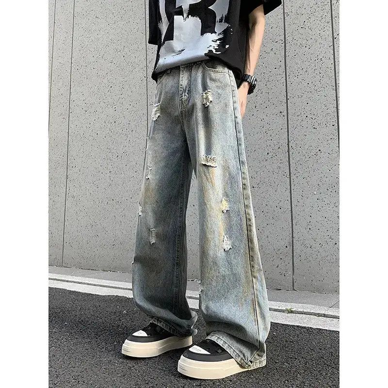 Japanese Brand Retro wide leg straight leg micro flared jeans Size US 32 / EU 48 - 1 Thumbnail