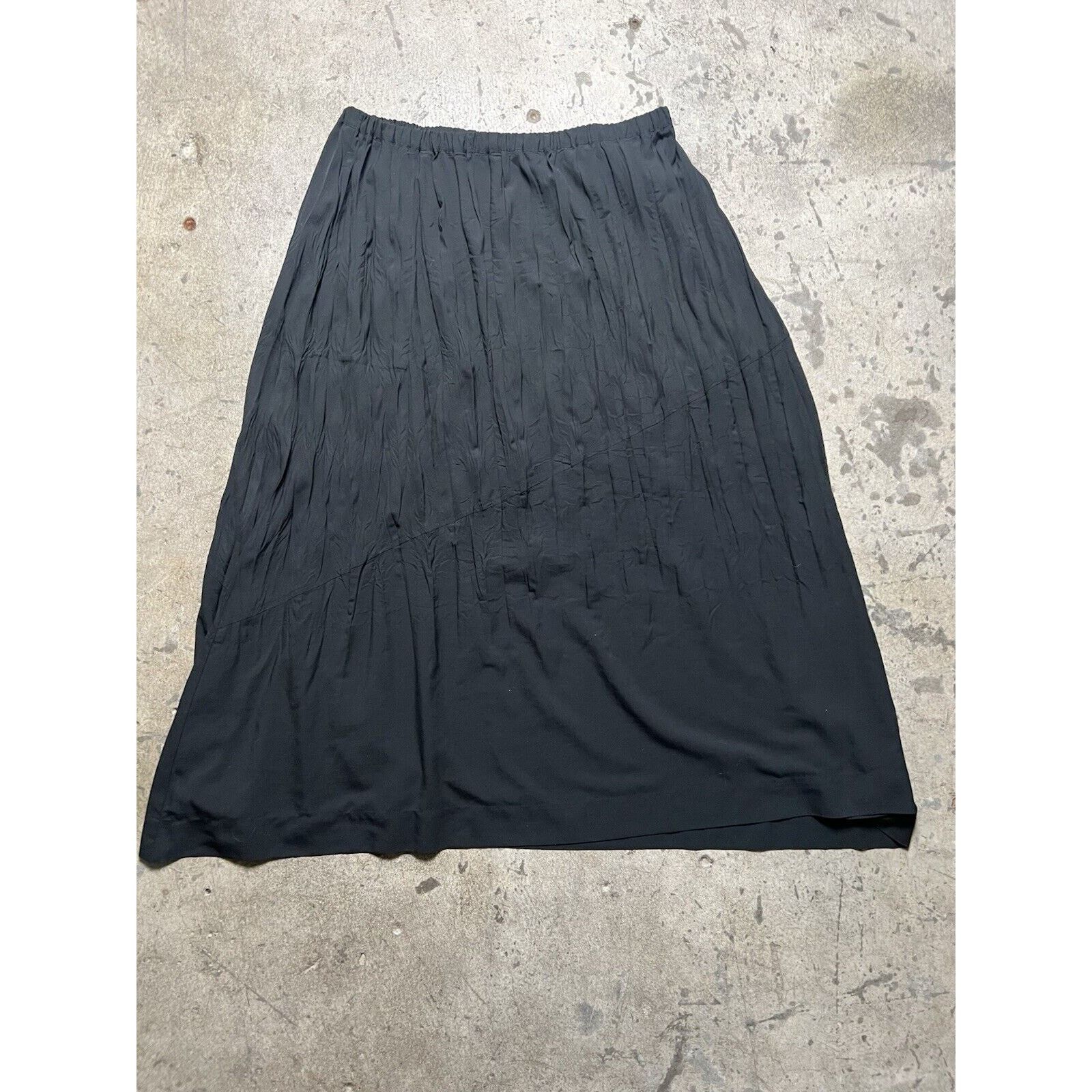 Issey Miyake ISSEY MIYAKE Black Pleated Maxi Skirt Vintage 90 Lightweight Size 34" / US 12 / IT 48 - 1 Thumbnail
