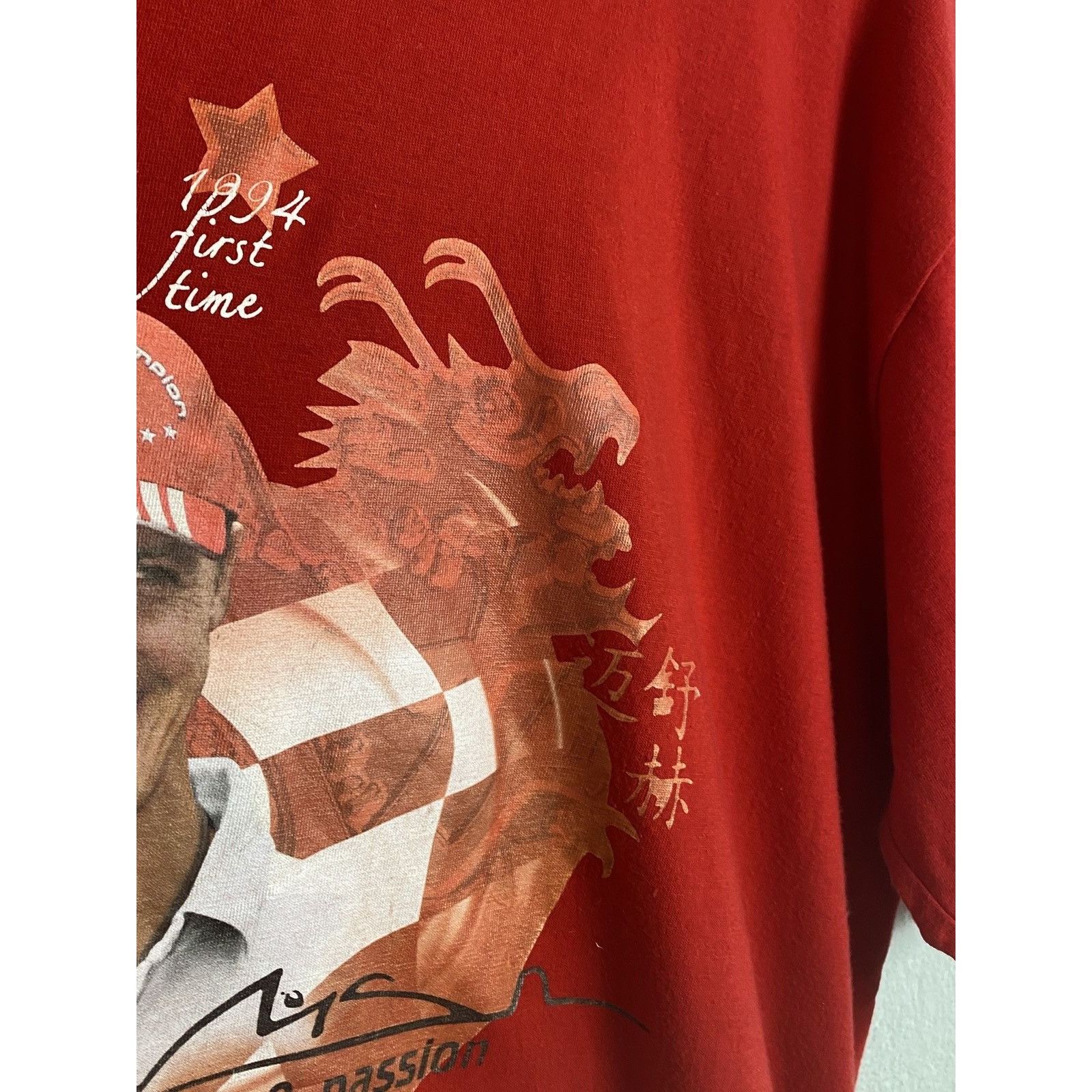 Vintage 00s Vintage Michael Schumacher 7 Times Winner Dragon Tee Size US XL / EU 56 / 4 - 2 Thumbnail