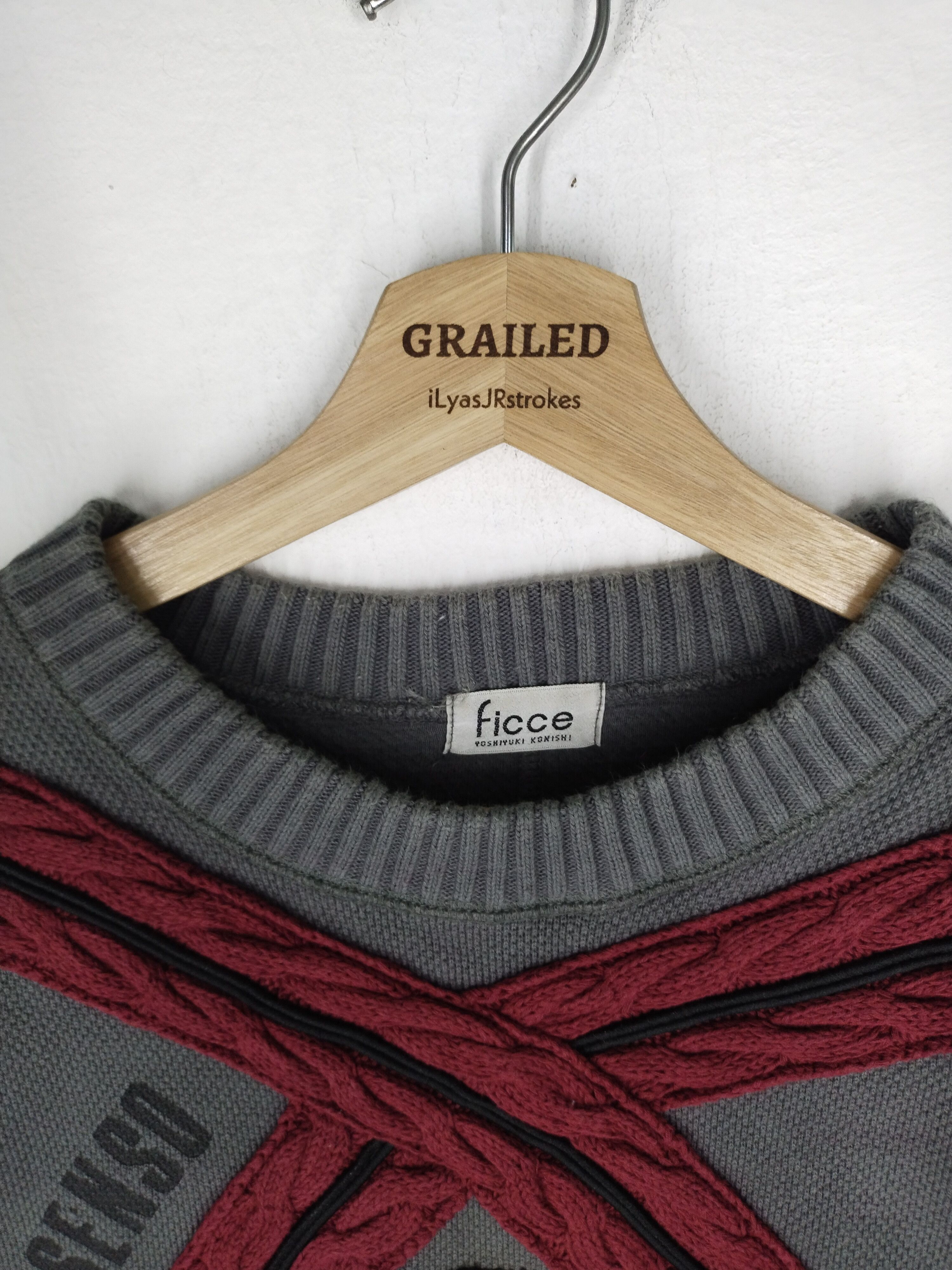 Yoshiyuki Konishi 1980's Ficce Embroidery Autunno Inverno Sweatshirt Size US L / EU 52-54 / 3 - 10 Thumbnail