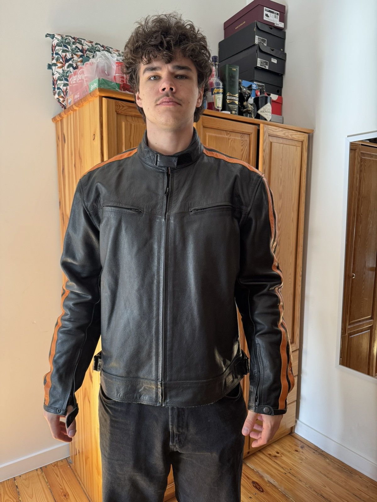 Leather Vintage leather moto jacket Size US L / EU 52-54 / 3 - 1 Thumbnail