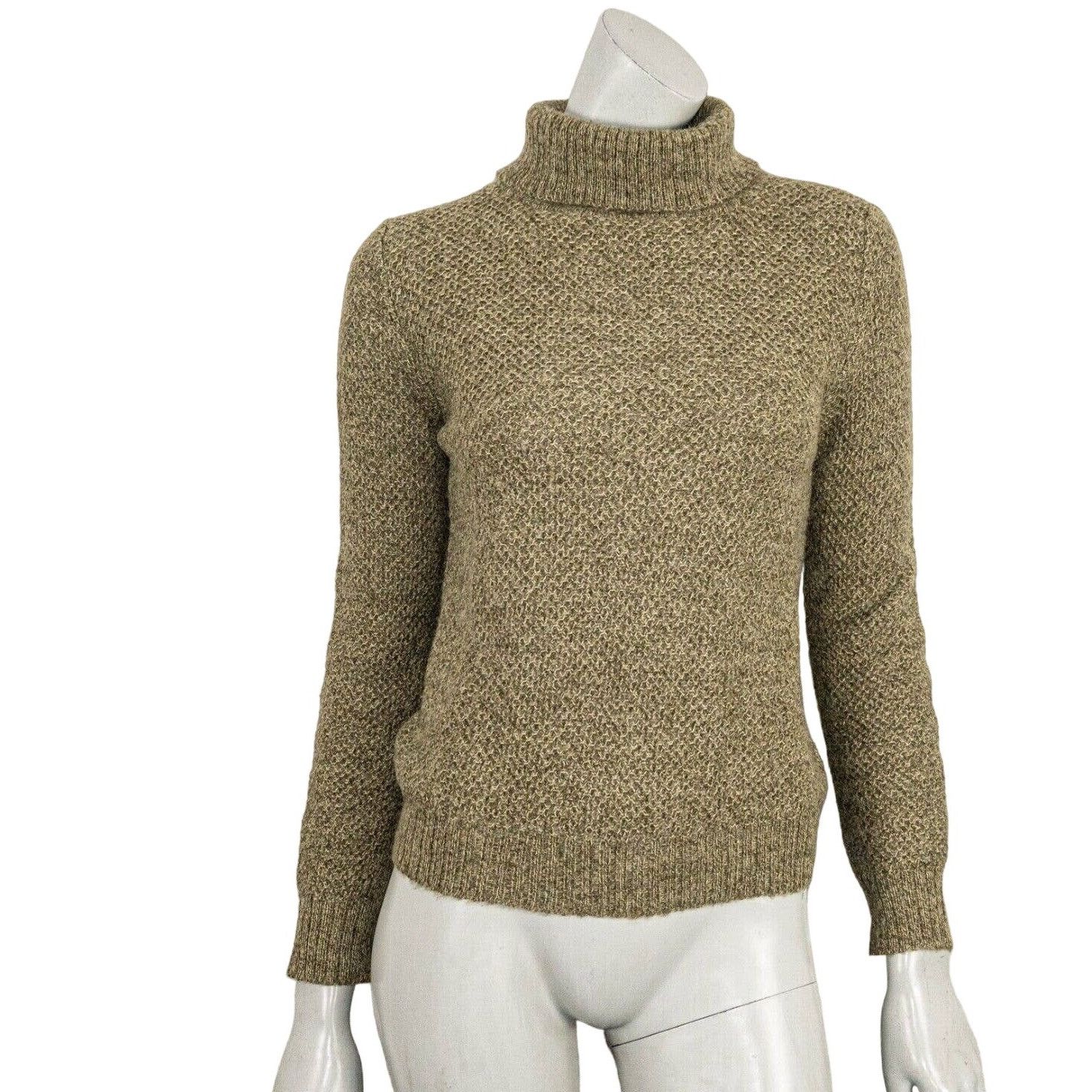 St. John ST. JOHN Turtleneck Pullover Sweater in Olive Green Knit Size S / US 4 / IT 40 - 2 Thumbnail