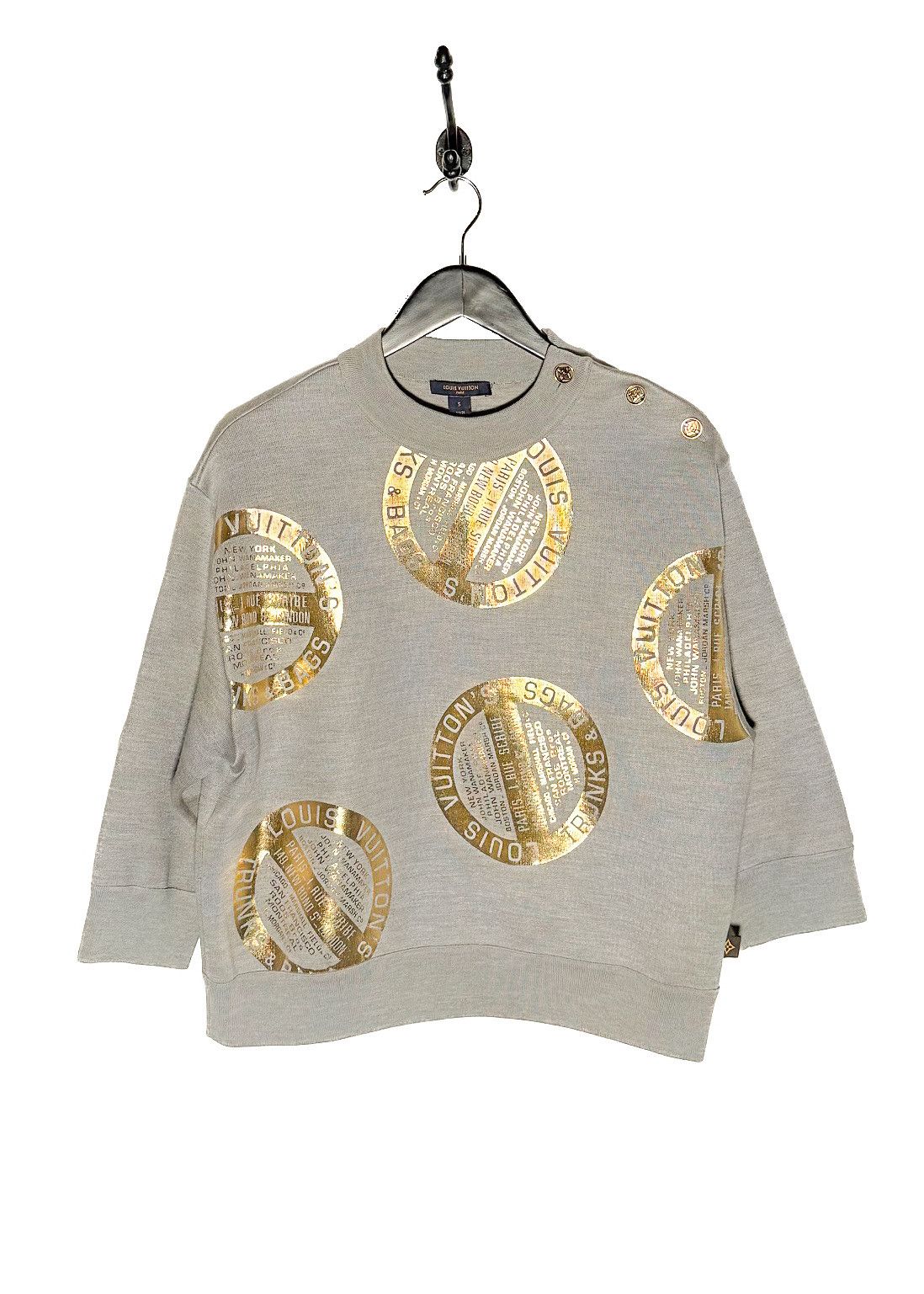 Louis Vuitton Louis Vuitton 2020 Trunks & Bags Metallic Print Silk Sweat Size S / US 4 / IT 40 - 1 Thumbnail