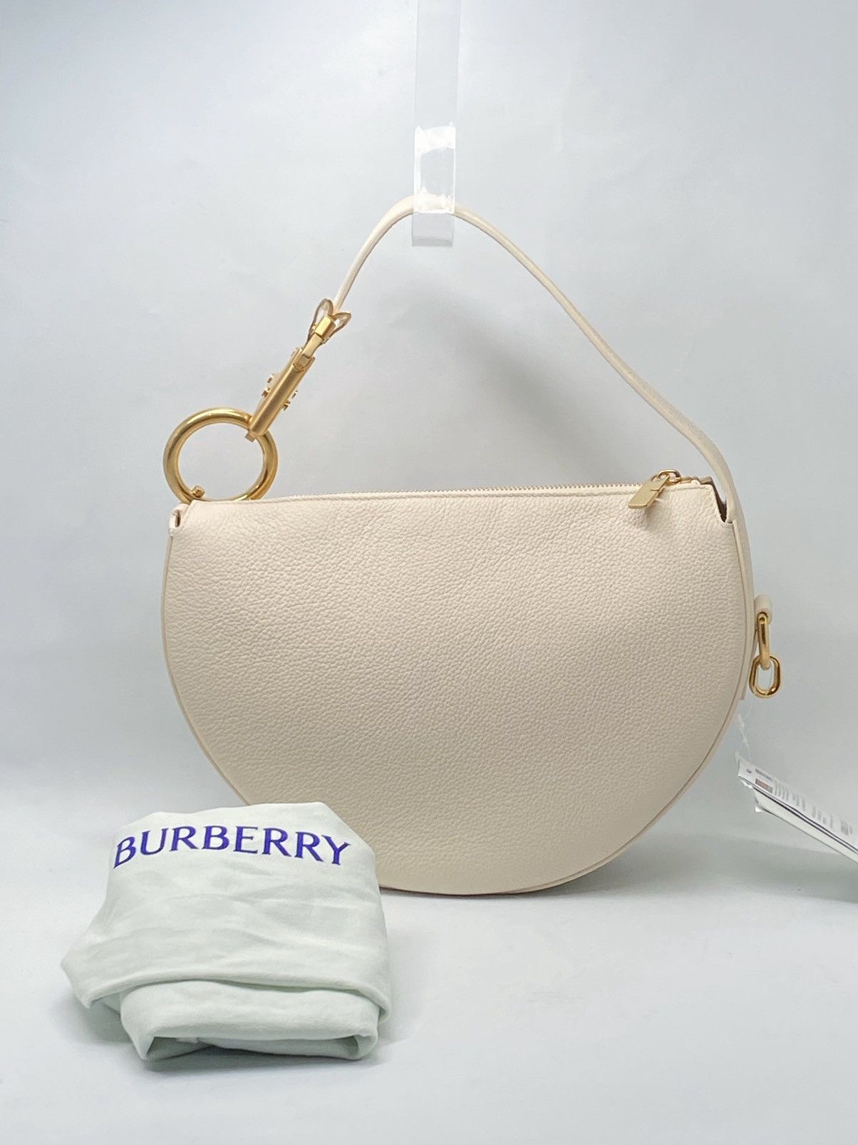 Burberry Burberry Ivory Leather Knight Arc Handbag Size ONE SIZE - 1 Thumbnail