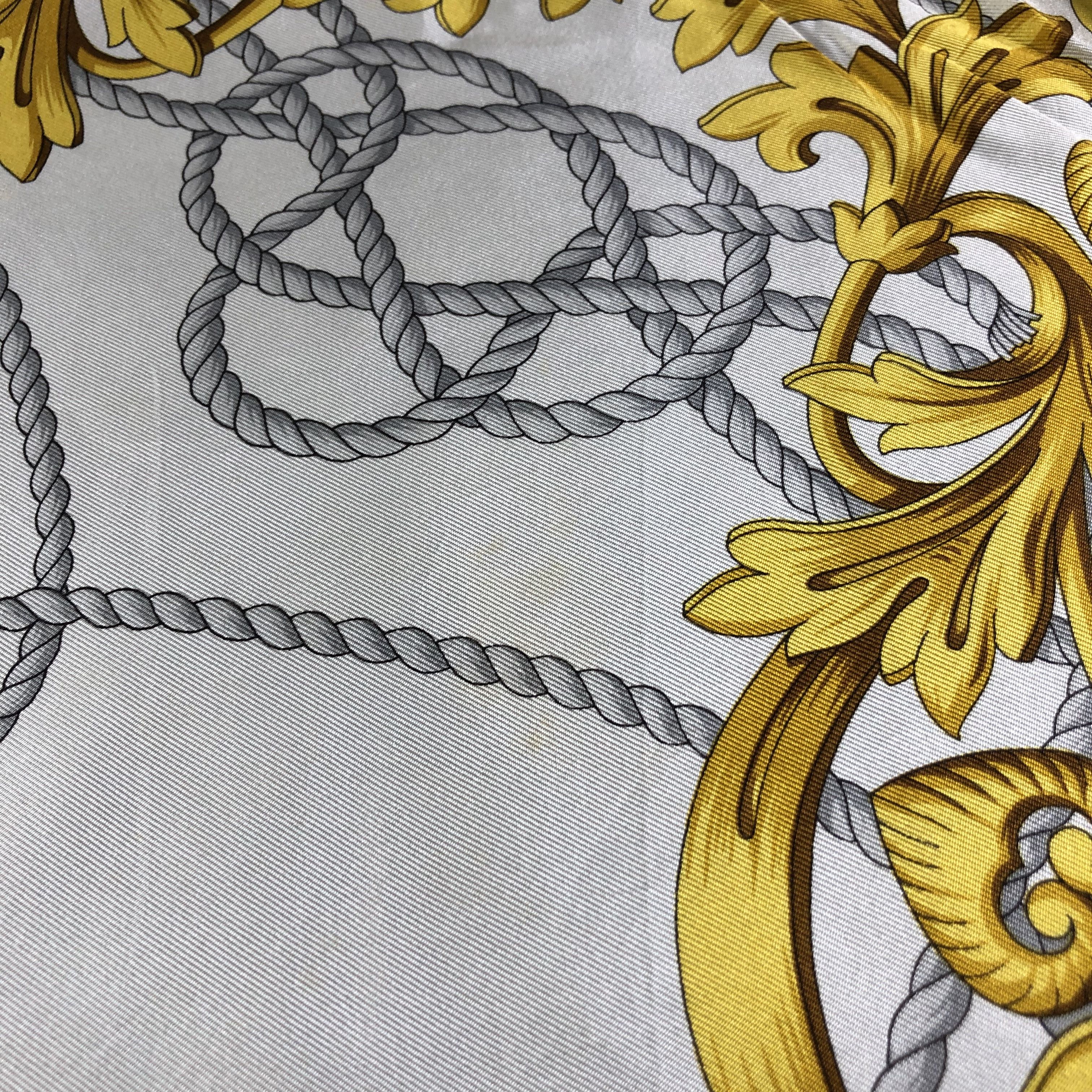 Vintage Rochas Paris Luxury Baroque Silk Scarf M475 Size ONE SIZE - 14 Thumbnail