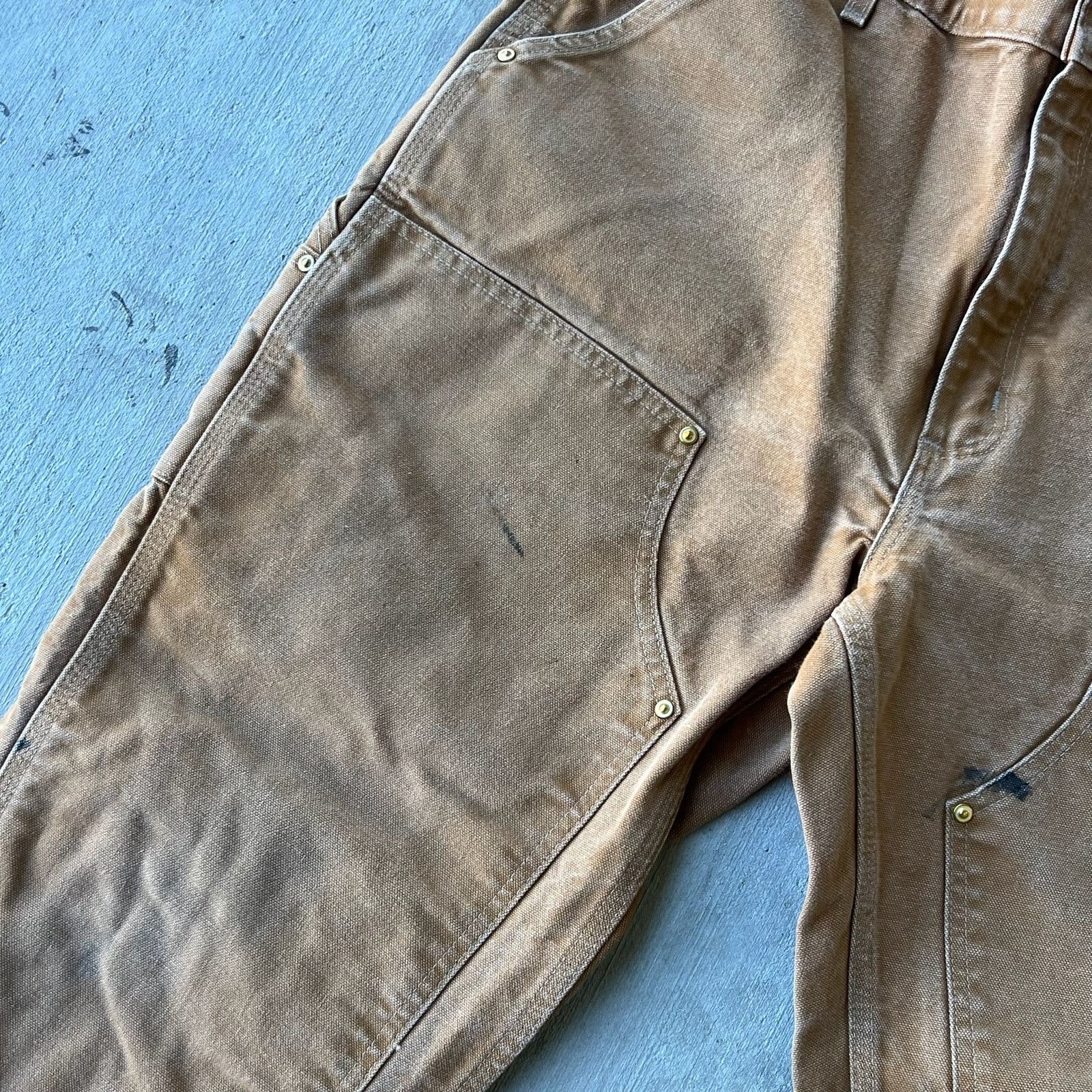 Carhartt × Vintage Carhartt brown double knee work wear carpenter pants Size US 34 / EU 50 - 10 Thumbnail