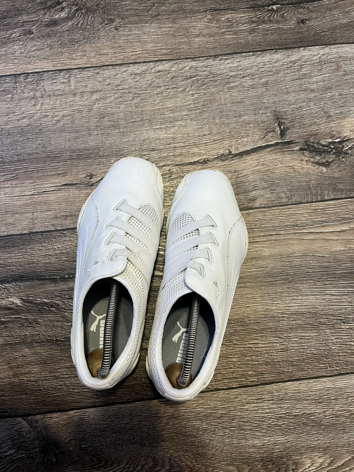 Puma × Vintage Vintage Puma Mostro Speed Cat Y2K White Leather Sneakers Size US 6.5 / IT 36.5 - 5 Thumbnail