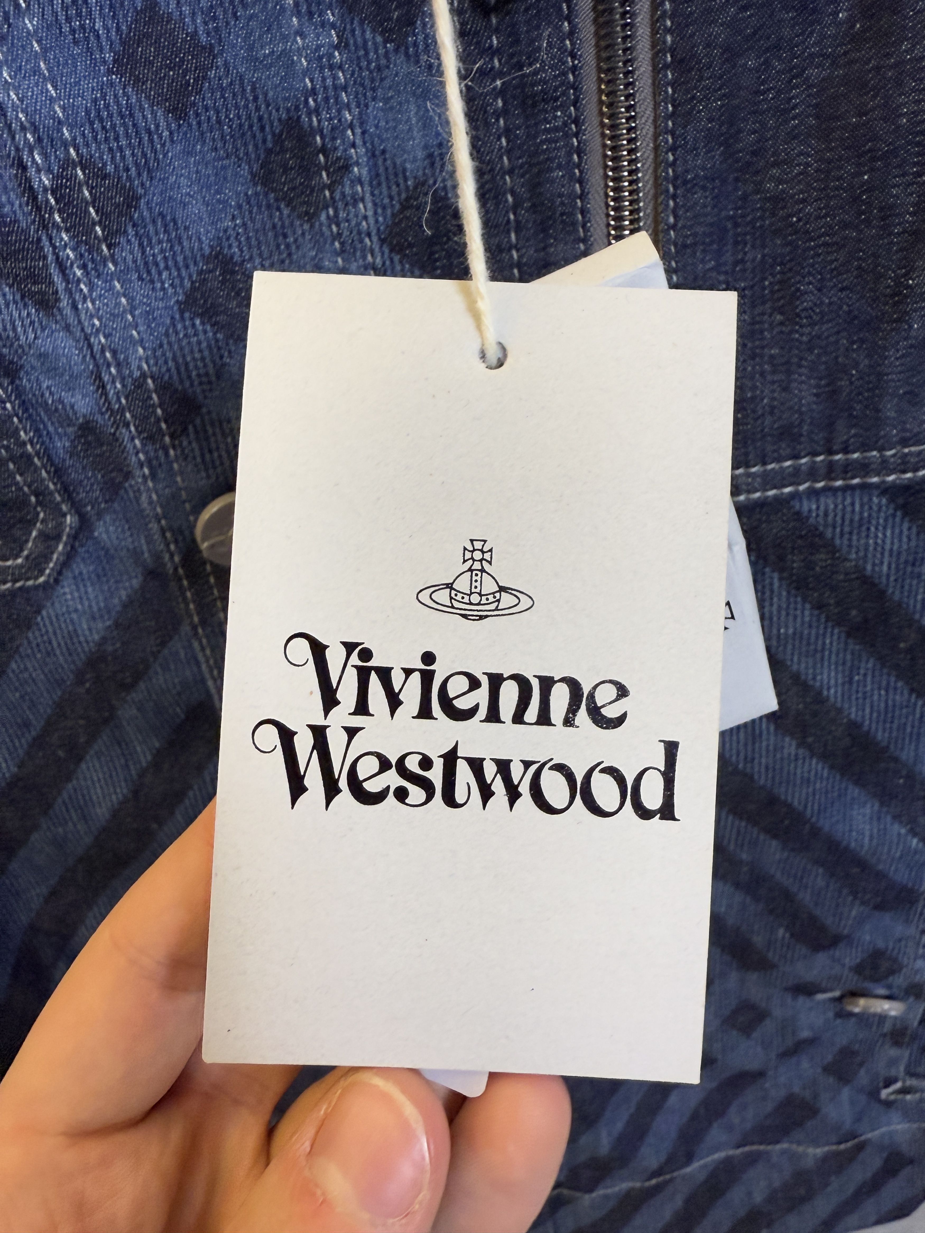 Vivienne Westwood $875 NWT Vivienne Westwood Collared Striped Denim Jacket Size US L / EU 52-54 / 3 - 9 Thumbnail