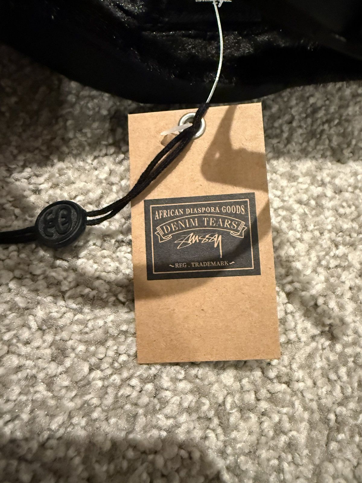 DENIM TEARS × Stussy Stussy x Denim Tears Earflap Cap - Size S/M - Black Size ONE SIZE - 11 Thumbnail