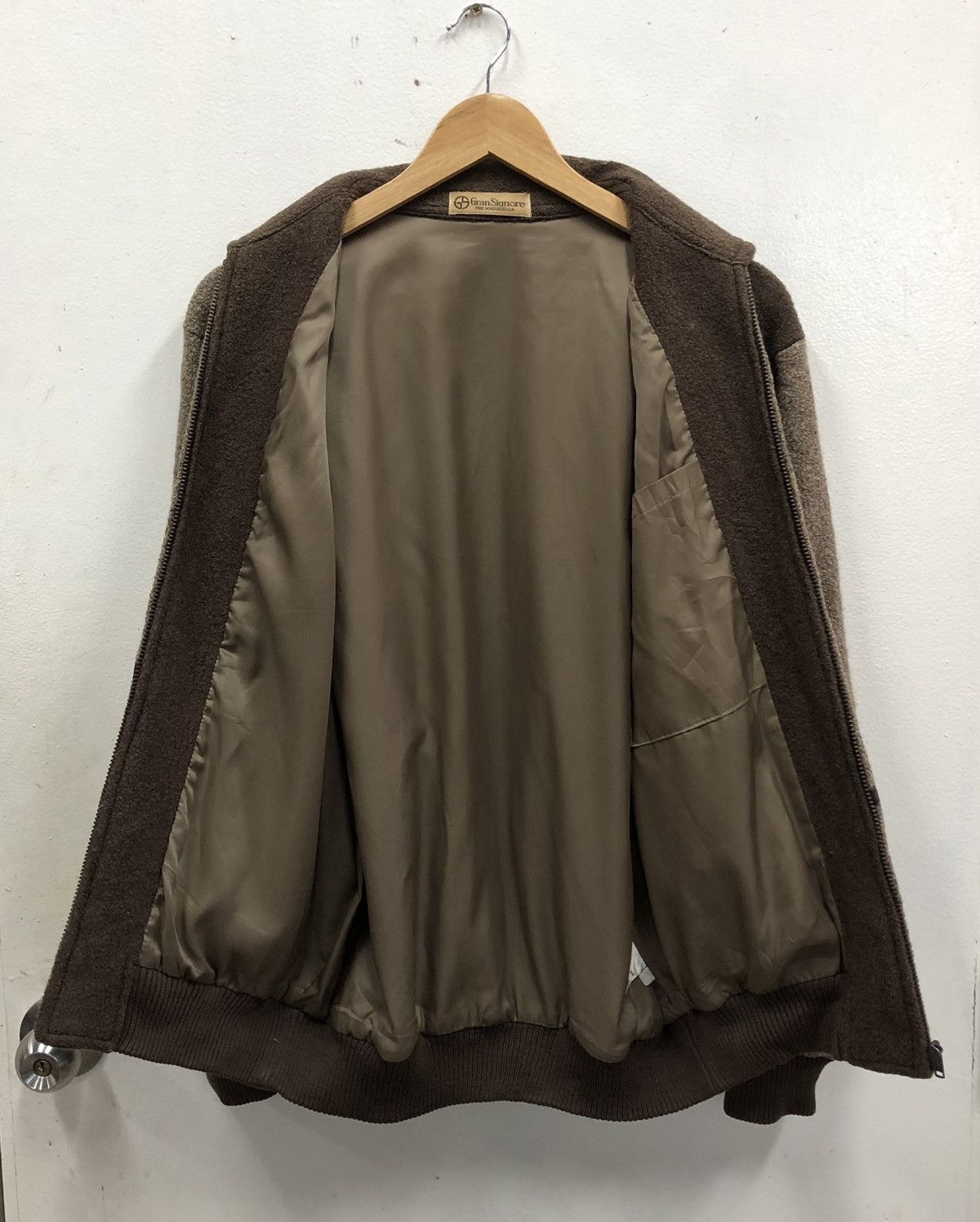 Vintage Vintage 90s Gran Signore Patchwork Zipper Wool Jacket Size US M / EU 48-50 / 2 - 5 Thumbnail