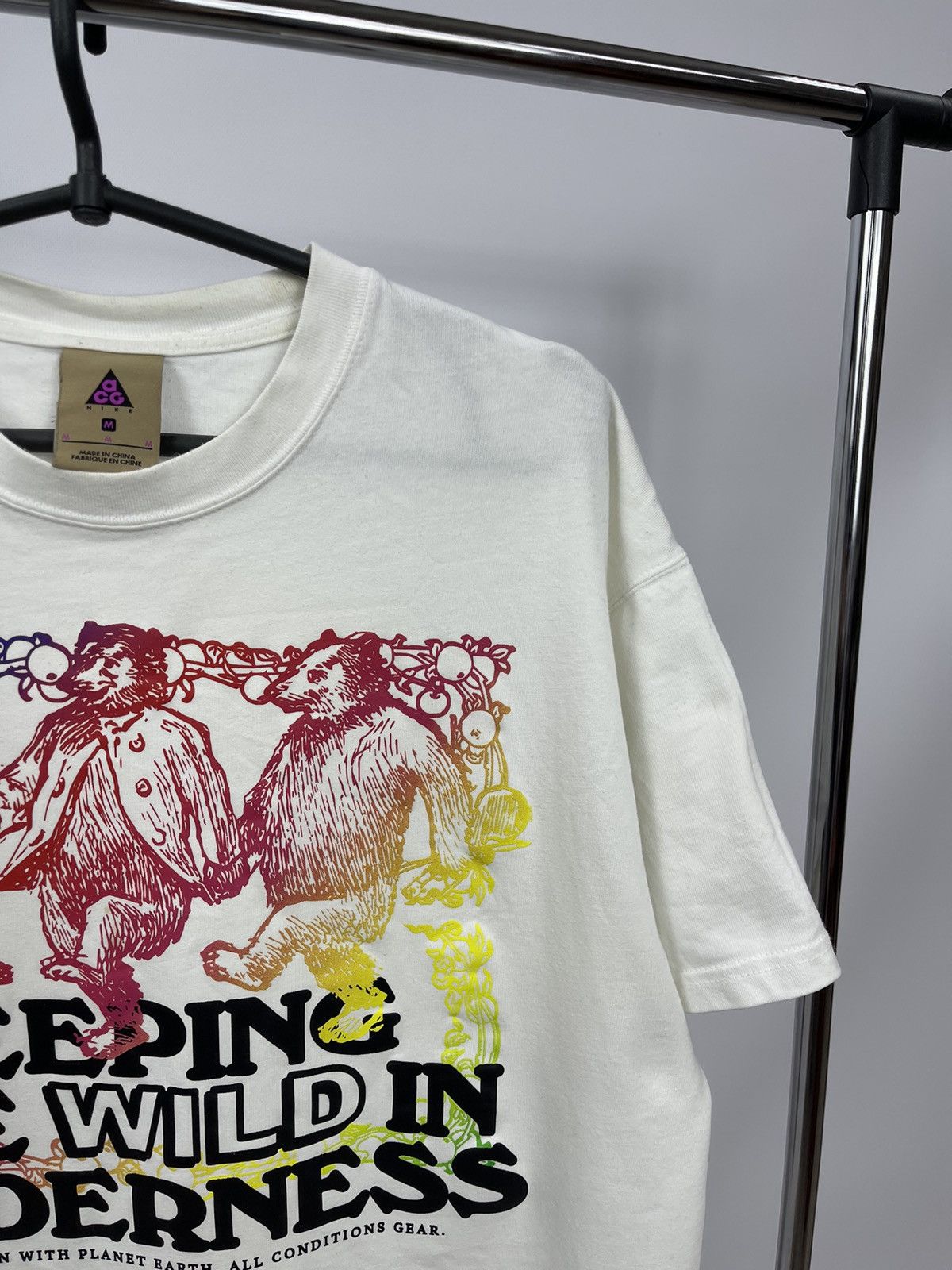 Nike × Nike ACG Nike ACG Graphic Tee Ultra Rare Outdoor Size M White T-Shirt Size US M / EU 48-50 / 2 - 2 Thumbnail