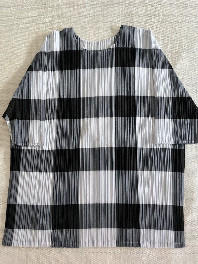 Issey Miyake Issey Miyake PP Plaid Pleated Top - dmc Size US M / EU 48-50 / 2 - 1 Thumbnail