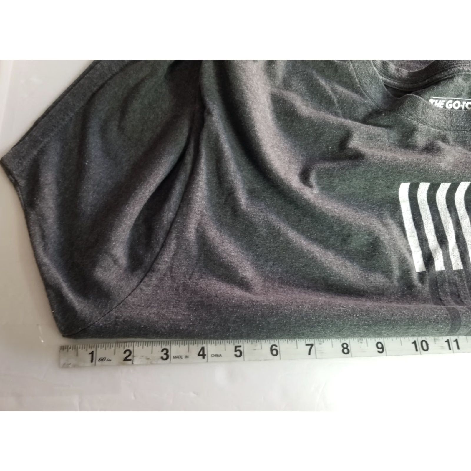 Adidas Adidas Shirt Men's XL Gray Short Sleeve Three Stripe Life American Flag T-Shirt Size US XL / EU 56 / 4 - 3 Thumbnail