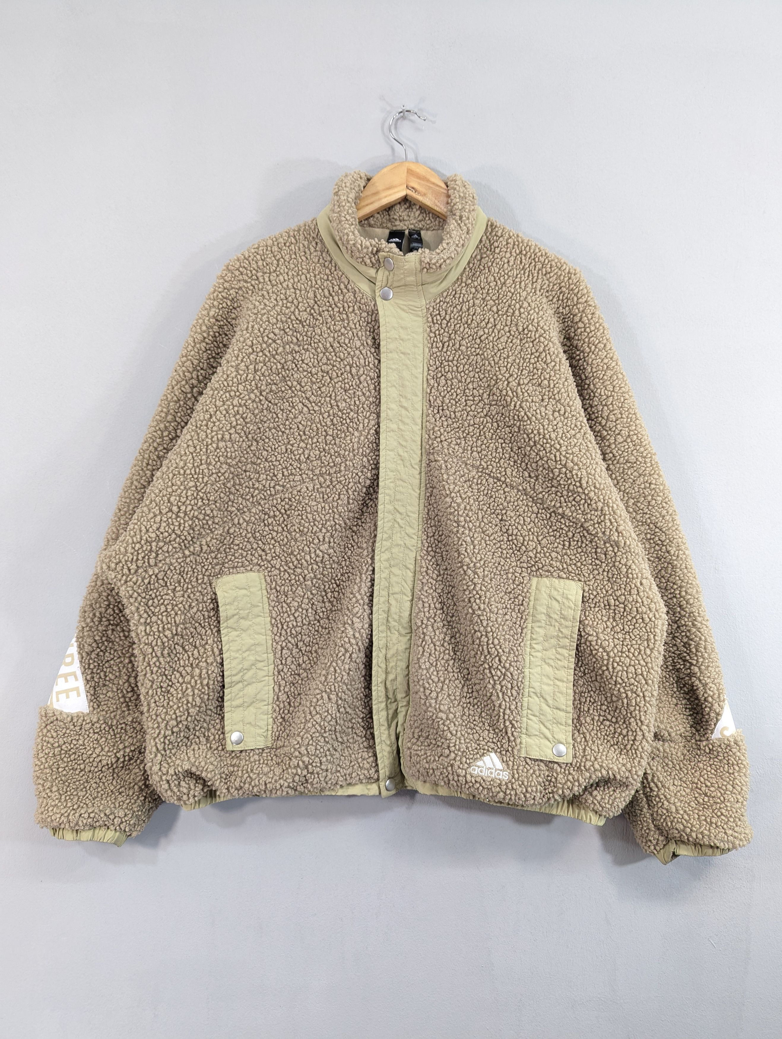 Adidas Adidas Three Stripes Boa Sherpa Fleece Jacket Size US XXL / EU 58 / 5 - 1 Thumbnail
