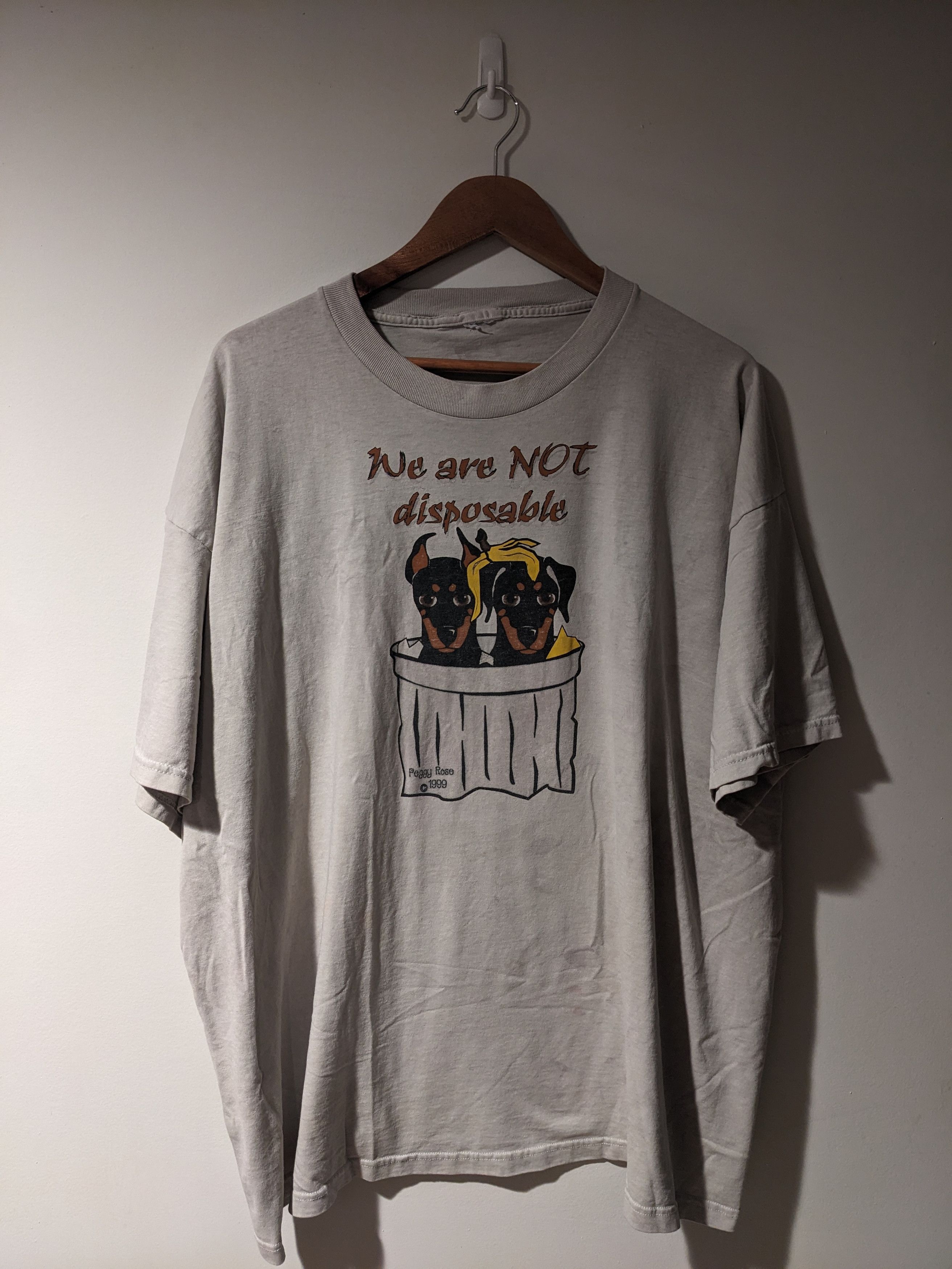 Vintage Vintage 1999 Dachshund We're Not Disposable Animal T-Shirt Size US XXL / EU 58 / 5 - 1 Thumbnail