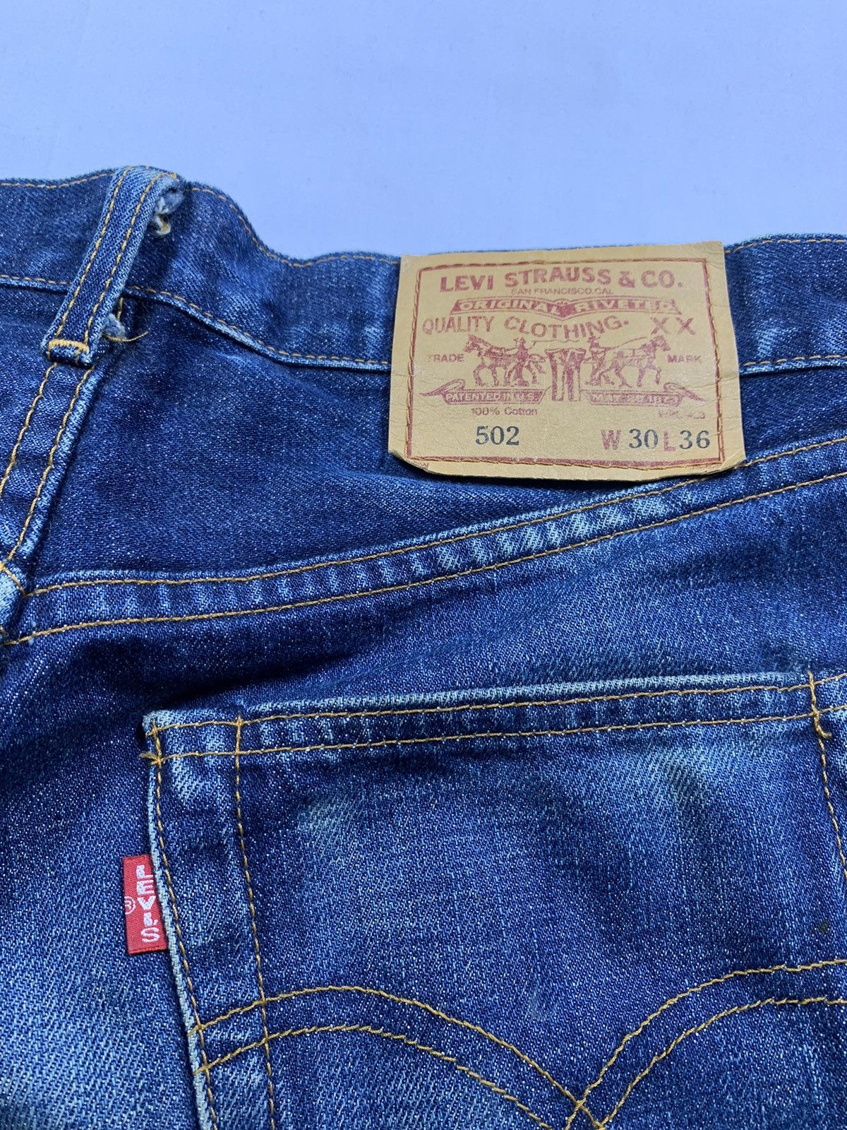 Levi's Vintage Levis 502 Big E Selvedge Button J22 Denim Jeans Size US 30 / EU 46 - 4 Thumbnail