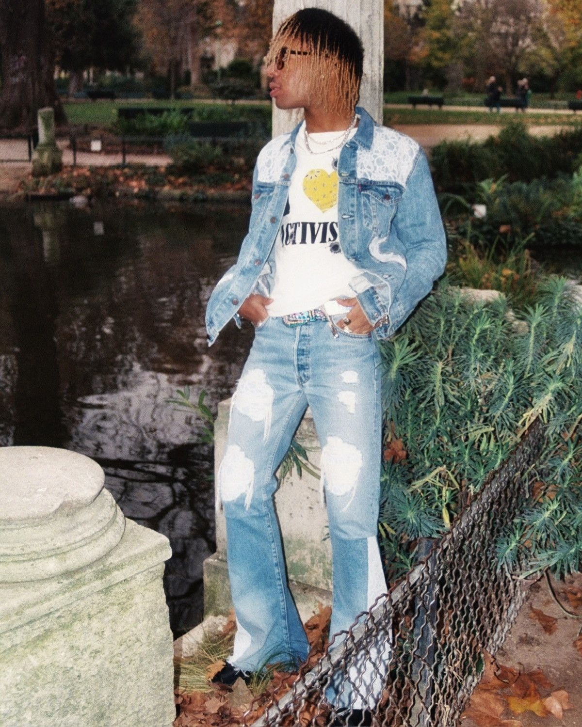 20471120 × Japanese Brand × Levi's ACTIVIST PARIS LACE LEVIS DENIM PANTS Size US 36 / EU 52 - 5 Thumbnail