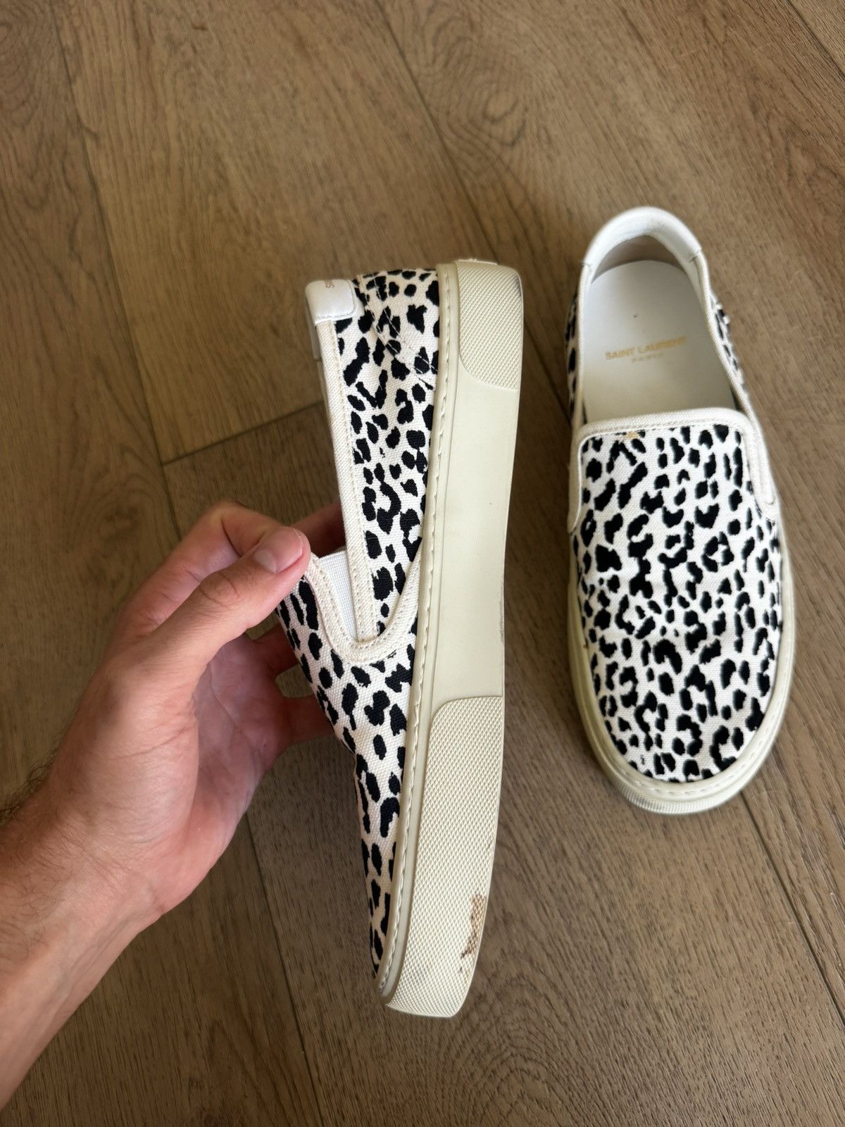 Saint Laurent Paris Hedi era Babycat Slip Ons Size US 8 / EU 41 - 9 Thumbnail