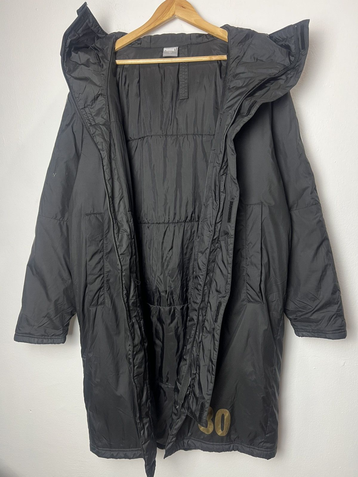 Puma Puma Long Puffer Coat Black Winter Hooded Jacket Size US L / EU 52-54 / 3 - 9 Thumbnail