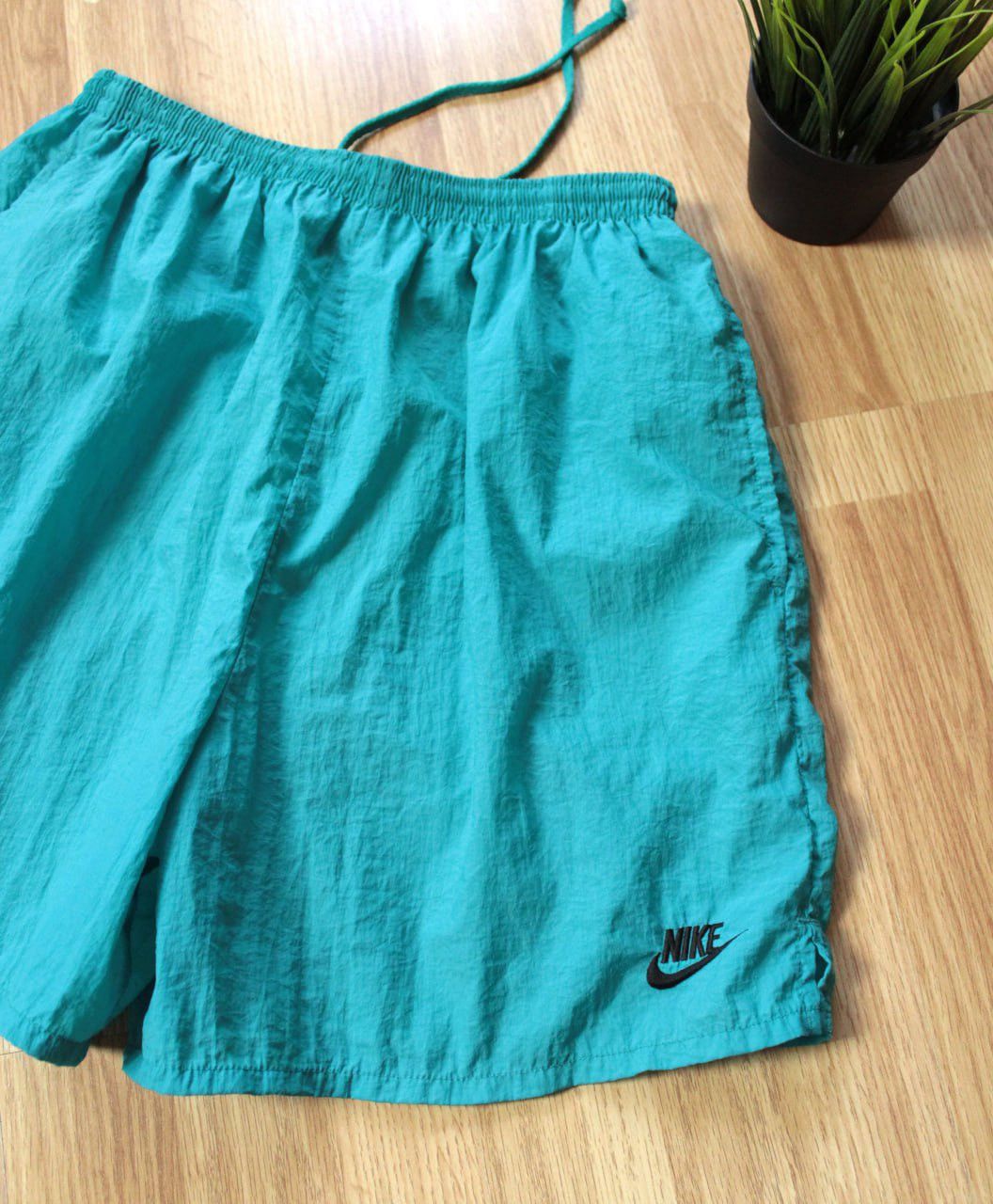 Nike × Vintage 🔥 80s Nike Nylon Vintage Shorts Swimwear Big Logo Y2K Drill Size US 32 / EU 48 - 3 Thumbnail
