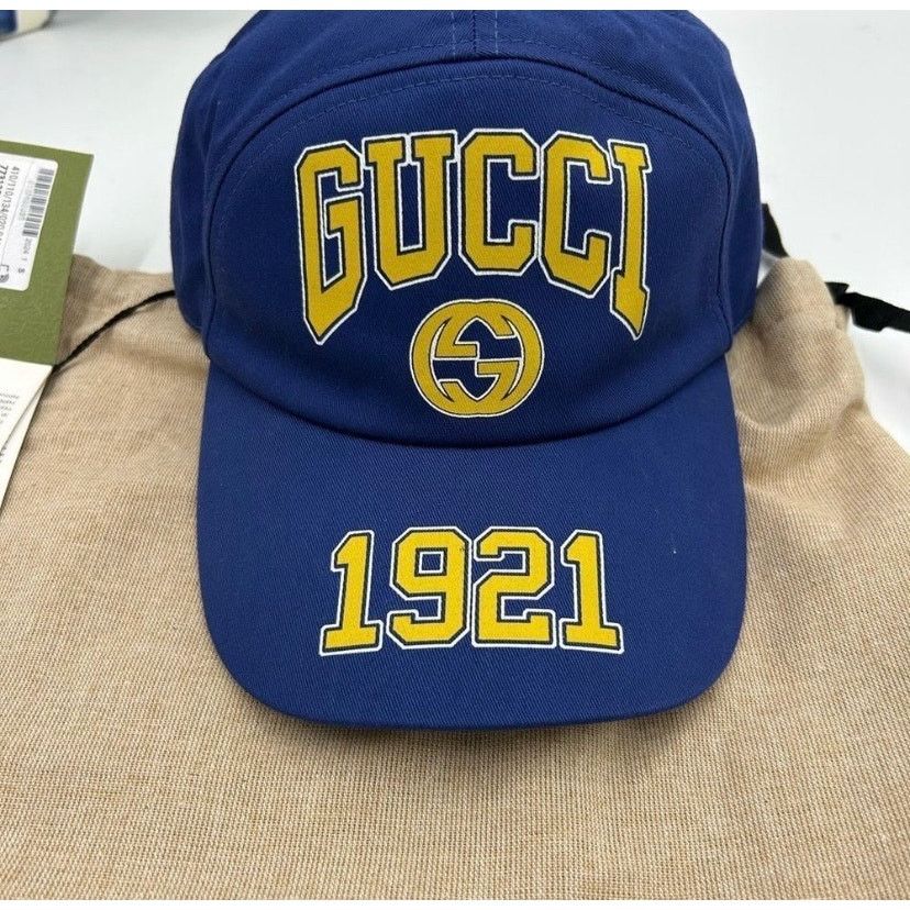 Gucci Gucci GG blue/yellow baseball hat size small adjustable Size ONE SIZE - 3 Thumbnail