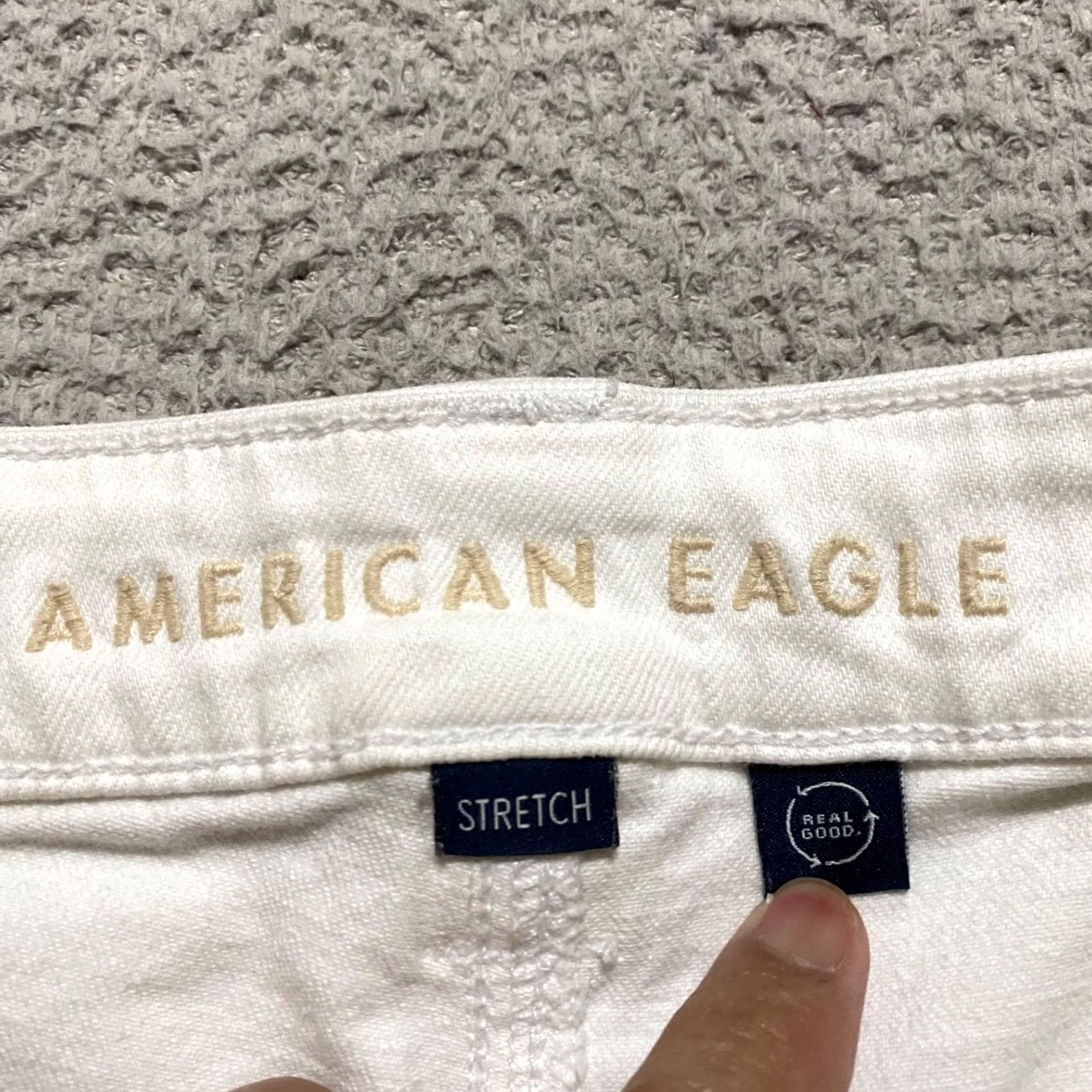 American Eagle Outfitters American Eagle Outfitters Jeans White Denim 2 High Rise Wide-Leg Baggy 90s Grunge Streetwear Womens Jeans Size 26" / US 2 / IT 38 - 3 Thumbnail