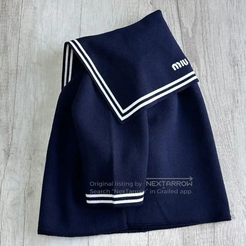 Miu Miu Miu Miu Navy Cotton Pullover Sweater . Size XS / US 0-2 / IT 36-38 - 3 Thumbnail