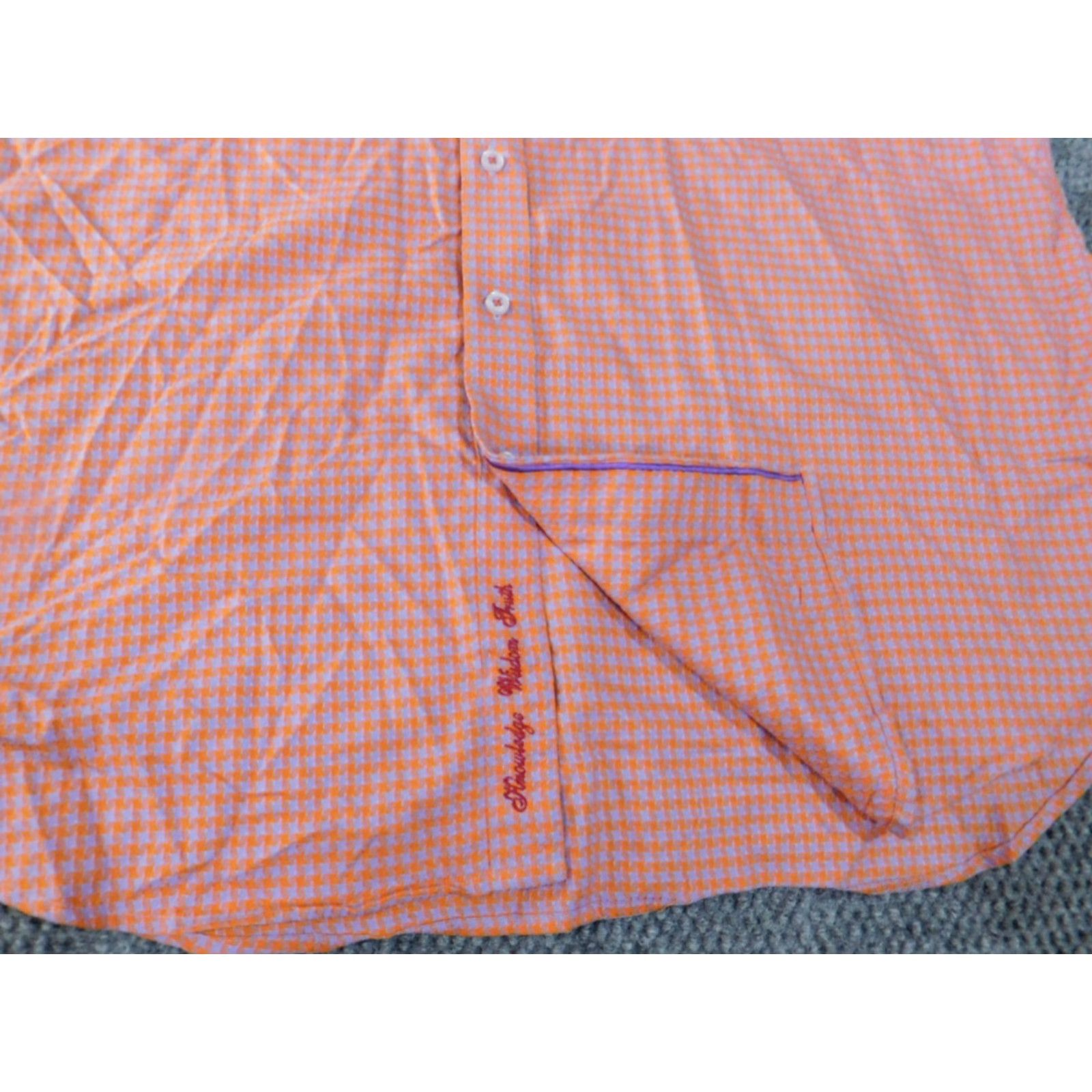 Robert Graham Robert Graham Shirt 2XL orange geometric mens retro button up cotton Size US XXL / EU 58 / 5 - 7 Thumbnail