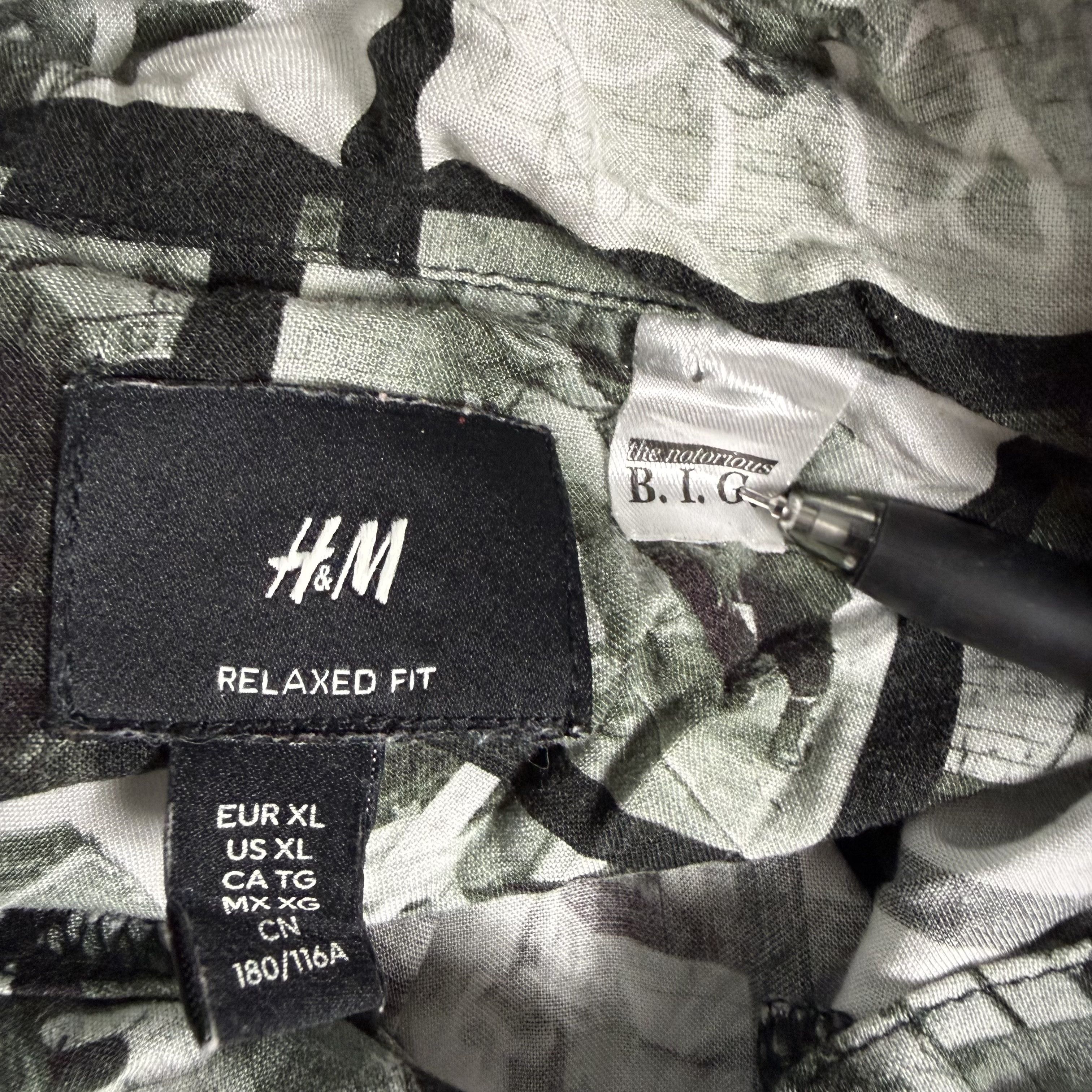 H&M 🔥RARE🔥H&M The Notorious BIG AllPrint Oversize Button Shirt Size US XL / EU 56 / 4 - 5 Thumbnail