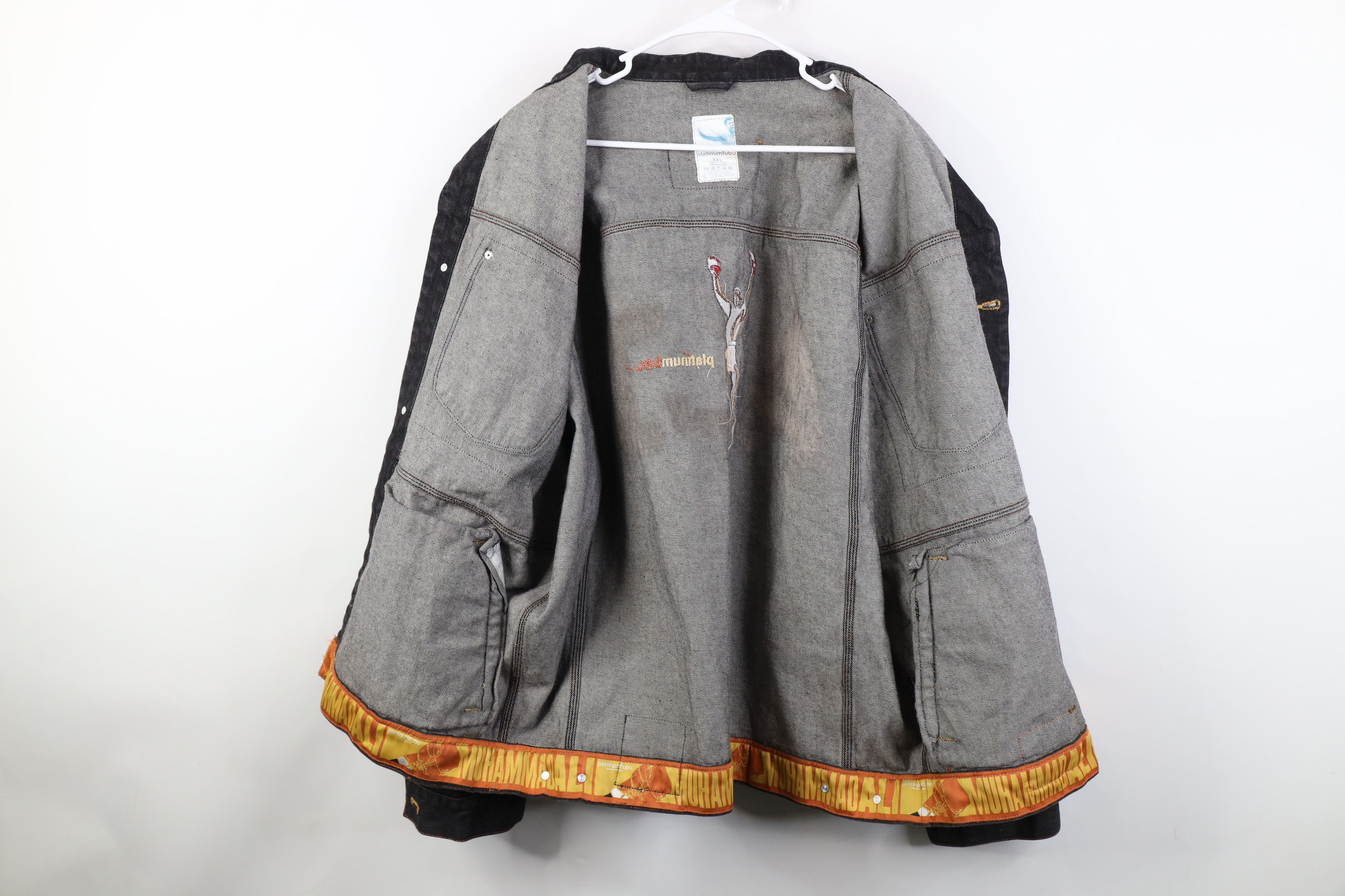Fubu Vintage 90s Y2K FUBU Muhammad Ali Boxing Trucker Jacket Size US XXL / EU 58 / 5 - 10 Thumbnail