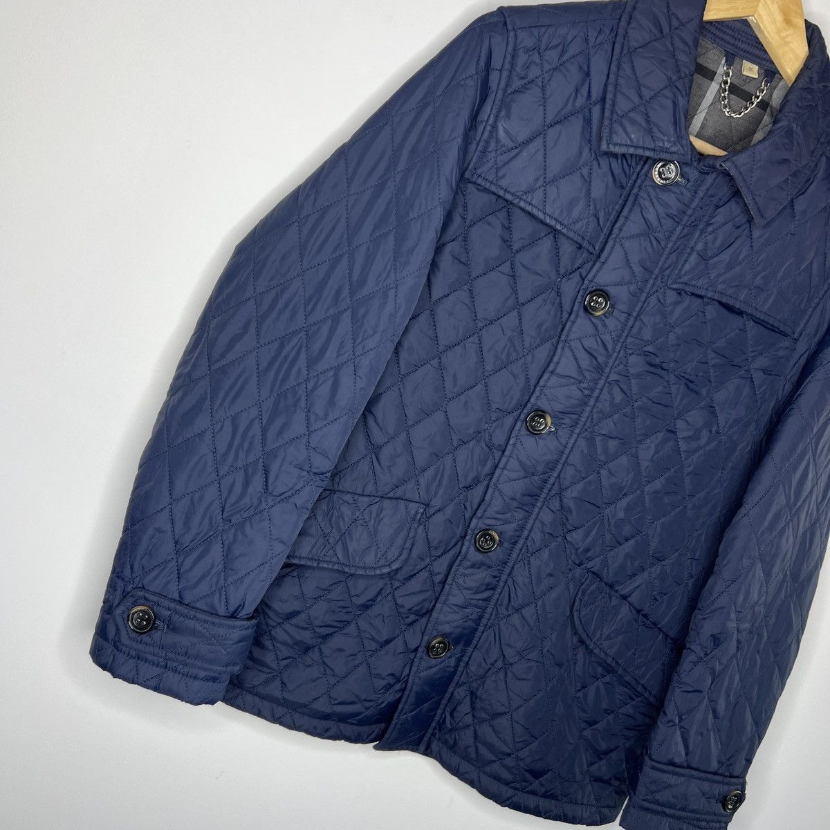 Burberry × Designer BURBERRY LONDON QUILTED JACKET COAT NAVY Size M / US 6-8 / IT 42-44 - 3 Thumbnail